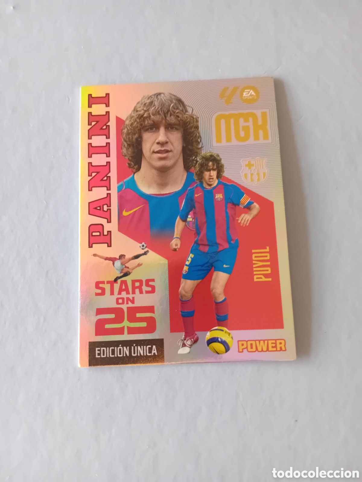Cromos de f&uacute;tbol: STARS ON 25 PUYOL BARCELONA POWER EDICION UNICA P 429 MEGACRACKS 26 27 2026 2027 PANINI