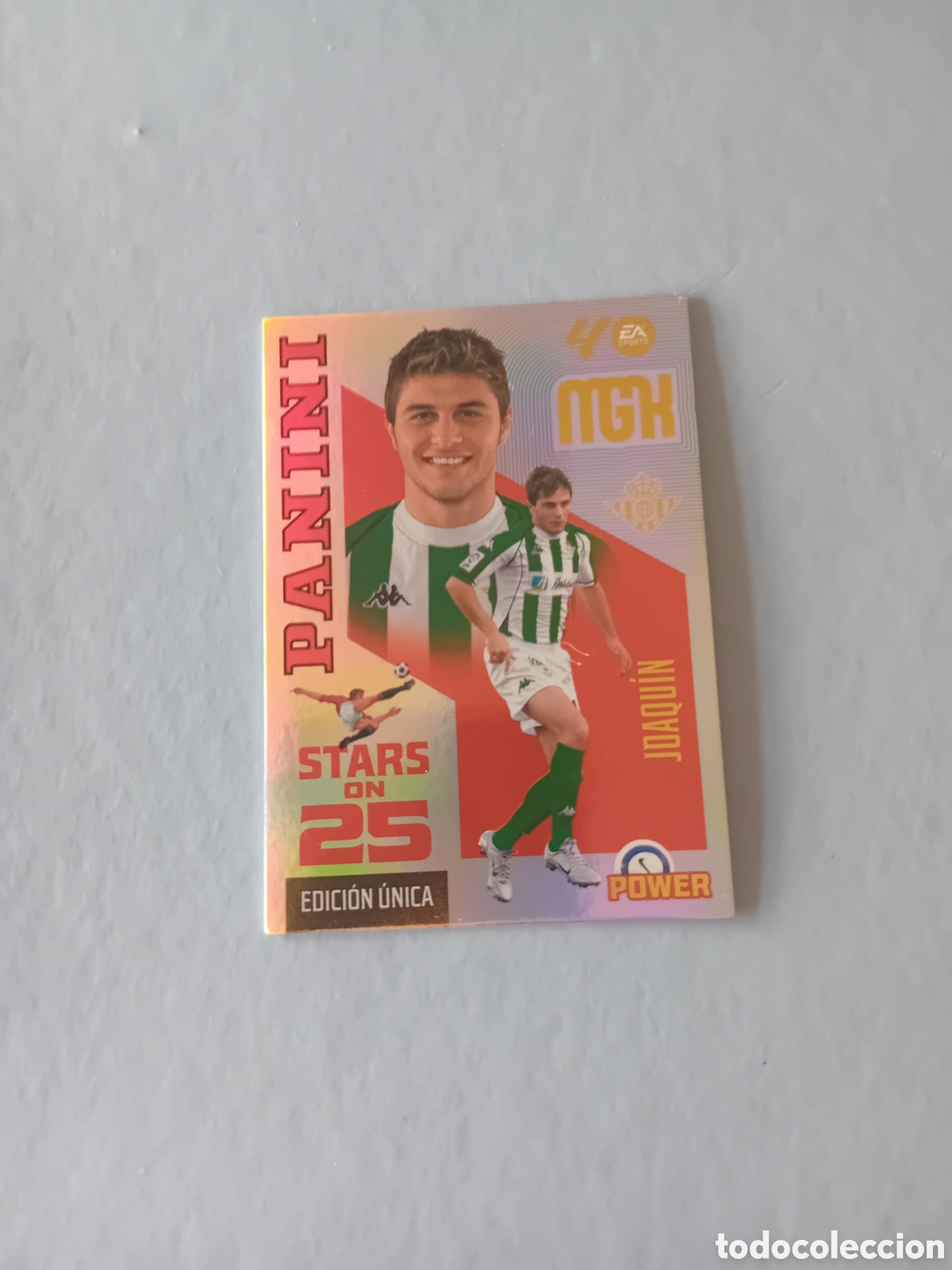 Cromos de f&uacute;tbol: STARS ON 25 JOAQUIN BETIS POWER EDICION UNICA P 431 MEGACRACKS 26 27 2026 2027 PANINI