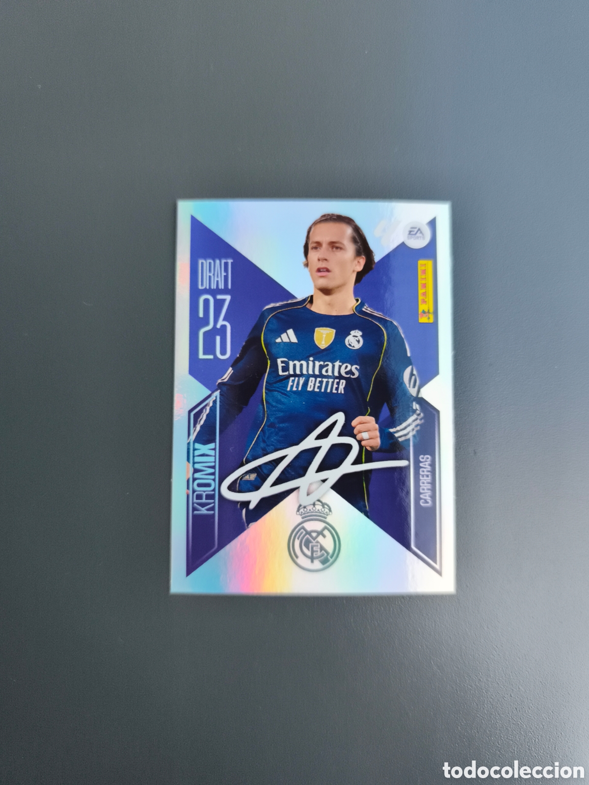 Cromos de f&uacute;tbol: CROMO N&Uacute;MERO K5 CARRERAS REAL MADRID DRAFT 23 KROMIX. LIGA ESTE 26/27. PANINI.