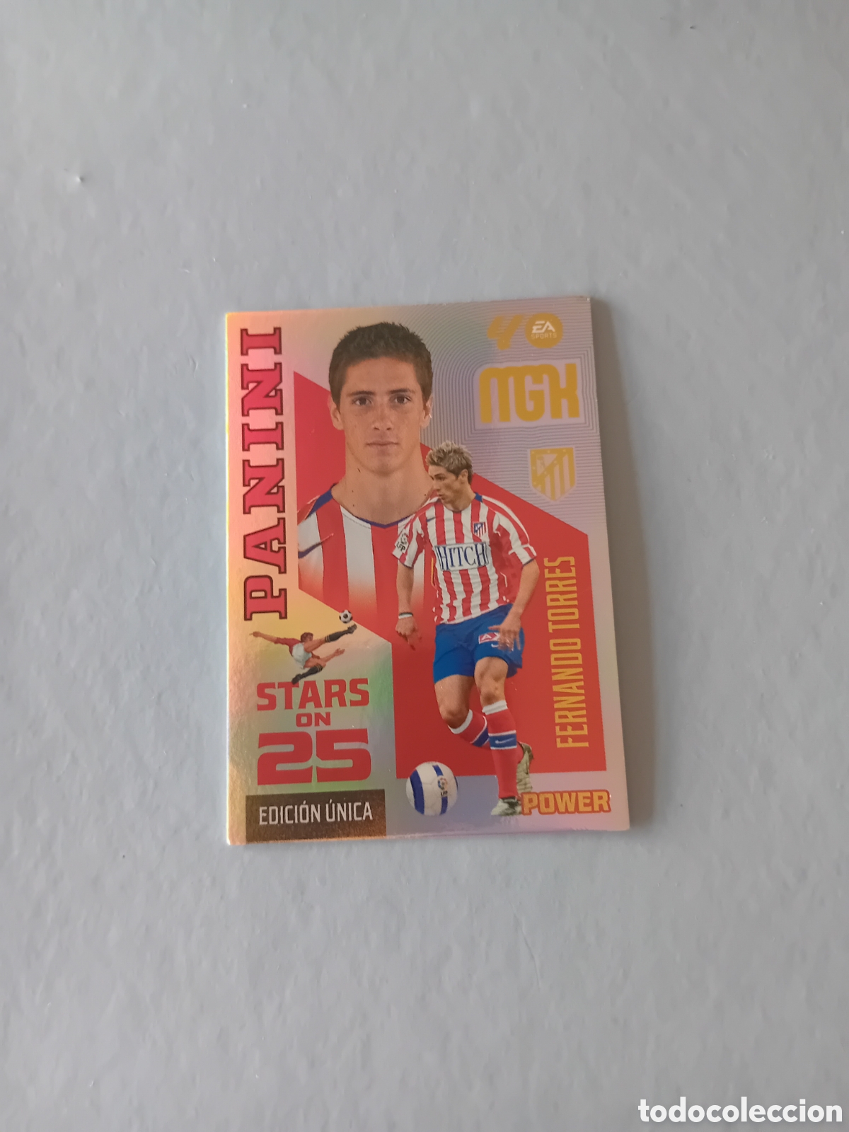 Cromos de f&uacute;tbol: STARS ON 25 FERNANDO TORRES ATL&Eacute;TICO POWER EDICION UNICA P 432 MEGACRACKS 26 27 2026 2027 PANINI