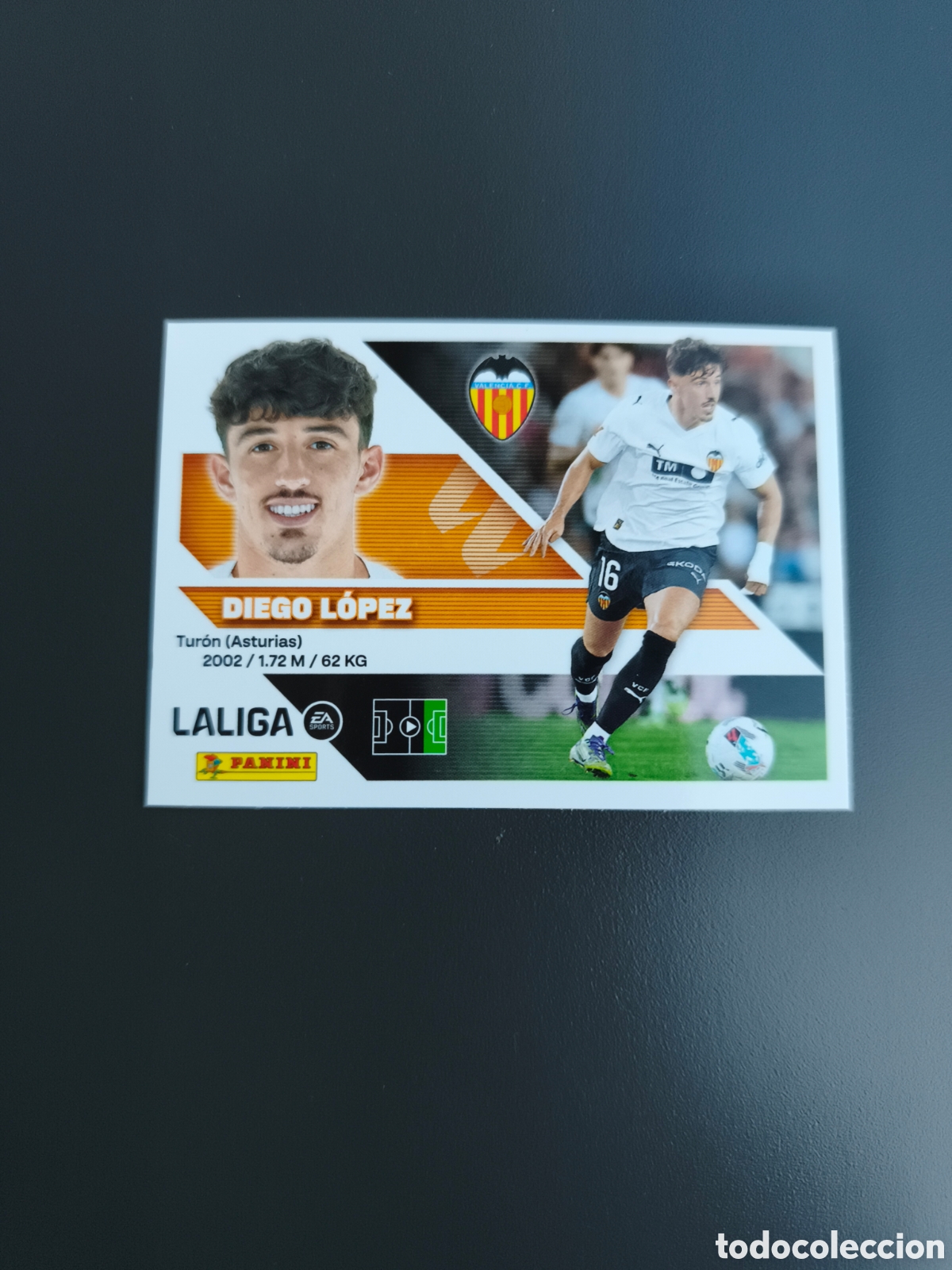 Cromos de f&uacute;tbol: CROMO N&Uacute;MERO 18 DIEGO L&Oacute;PEZ VALENCIA. LIGA ESTE 26/27. PANINI.