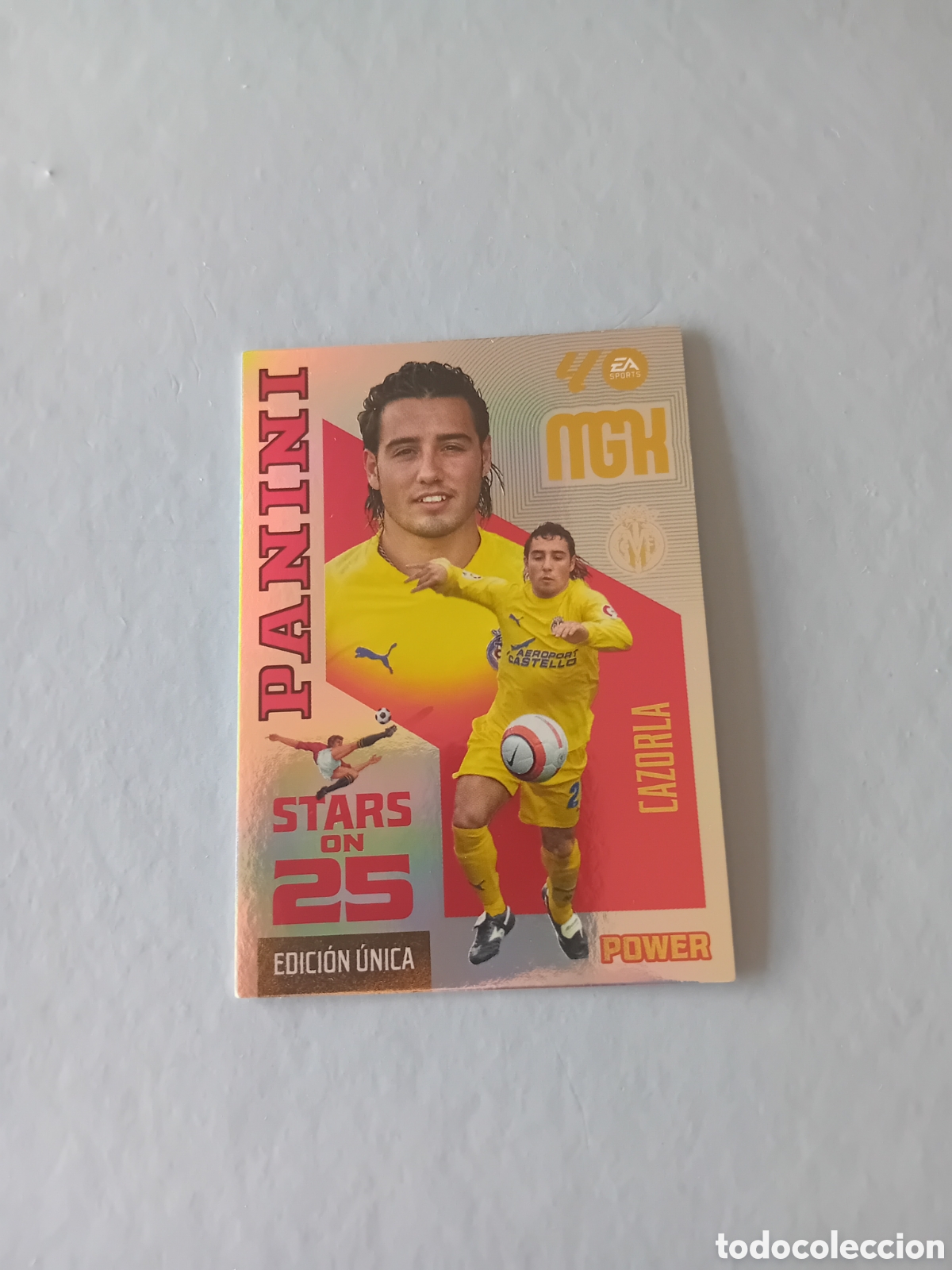 Cromos de f&uacute;tbol: STARS ON 25 CAZORLA VILLARREAL POWER EDICION UNICA P 438 MEGACRACKS 26 27 2026 2027 PANINI