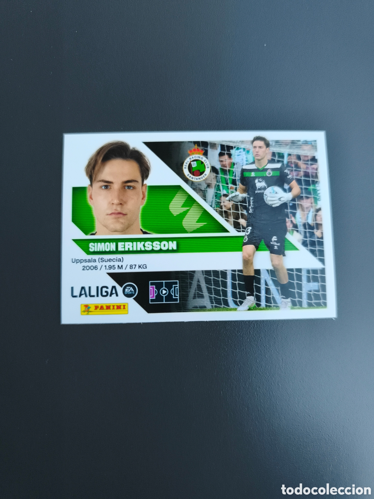 Cromos de f&uacute;tbol: CROMO N&Uacute;MERO 4 ERIKSSON RACING DE SANTANDER. LIGA ESTE 26/27. PANINI.