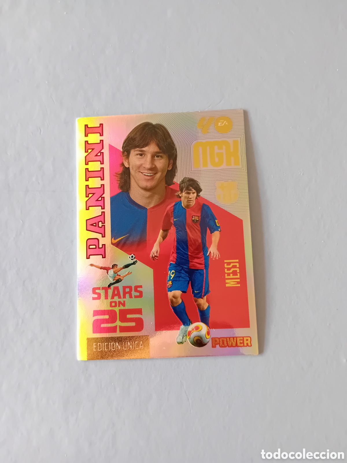 Cartes &agrave; collectionner de Football: STARS ON 25 MESSI BARCELONA POWER EDICION UNICA P 440 MEGACRACKS 26 27 2026 2027 PANINI