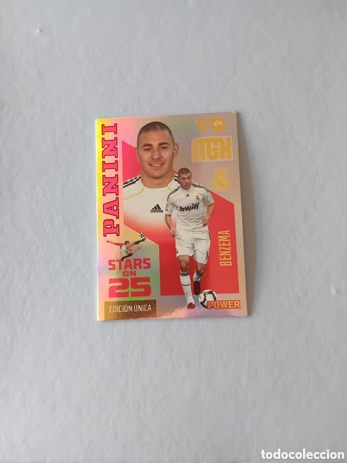 Cartes &agrave; collectionner de Football: STARS ON 25 BENZEMA REAL MADRID POWER EDICION UNICA P 441 MEGACRACKS 26 27 2026 2027 PANINI