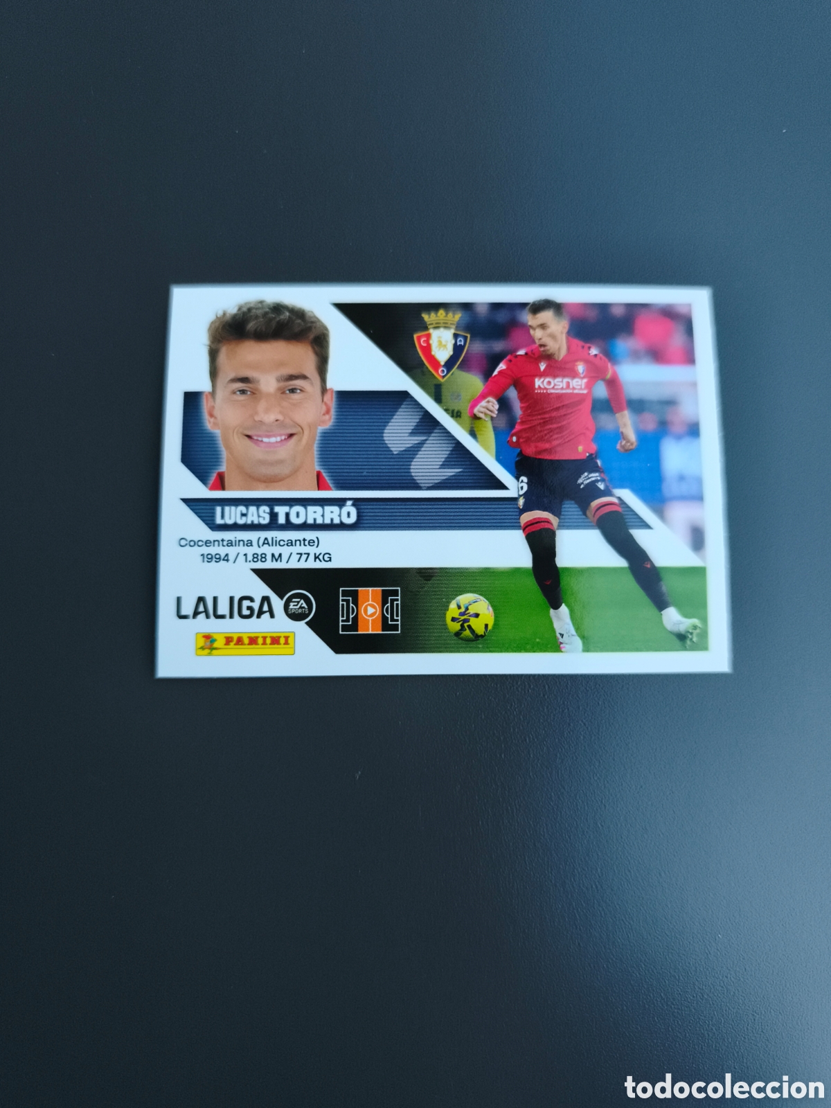 Cartes &agrave; collectionner de Football: CROMO N&Uacute;MERO 11 TORR&Oacute; OSASUNA. LIGA ESTE 26/27. PANINI.
