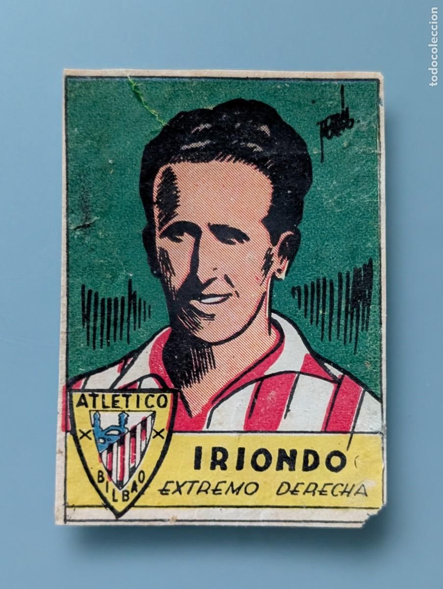 Cromos de f&uacute;tbol: CROMO IRIONDO ATLETICO BILBAO 1942 1943 1942-43 ED CISNE ALBUM FUTBOLISTIC LIGA FUTBOL ATHLETIC CLUB