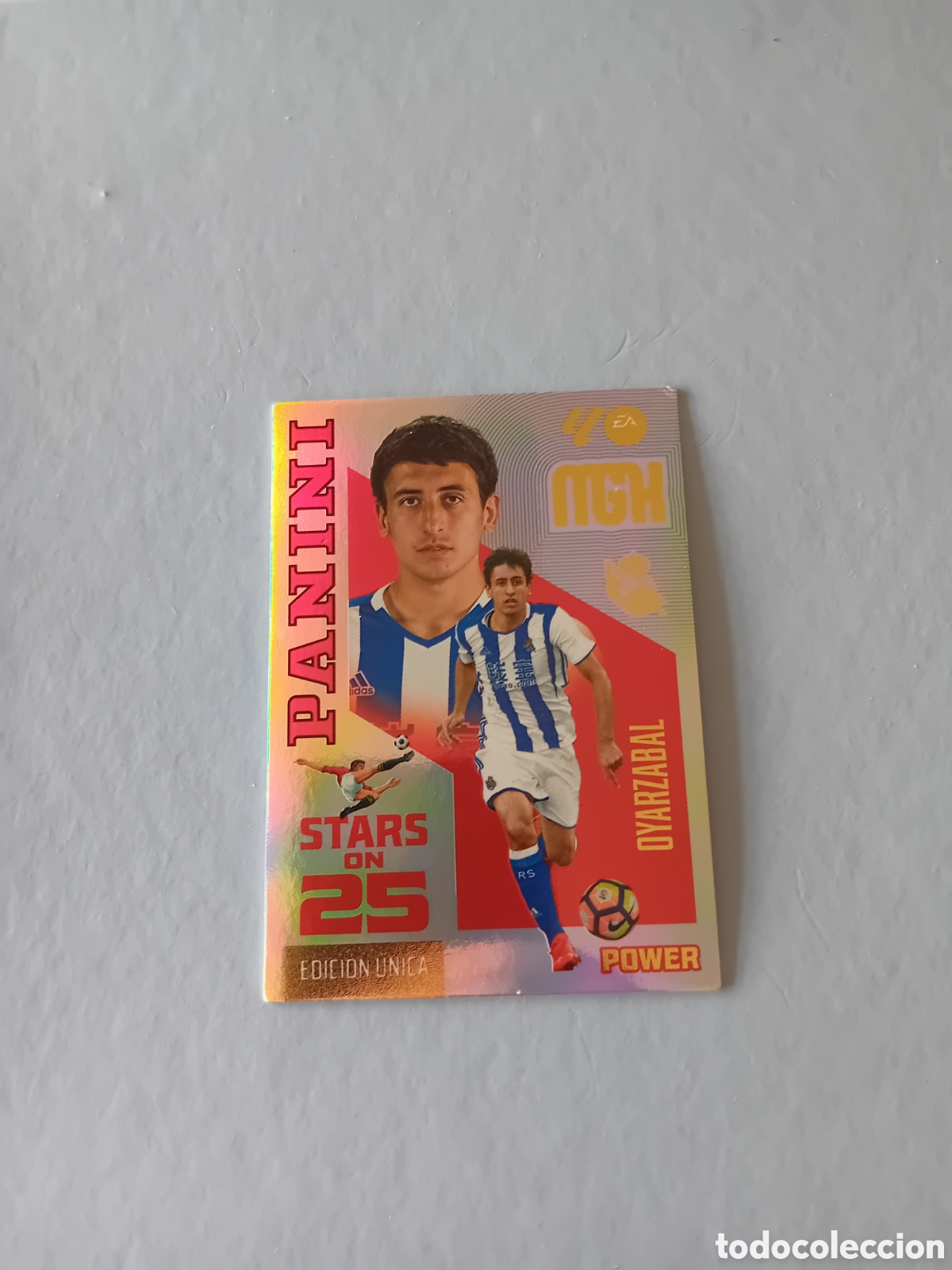 Cromos de f&uacute;tbol: STARS ON 25 OYARZABAL REAL SOCIEDAD POWER EDICION UNICA P 448 MEGACRACKS 26 27 2026 2027 PANINI
