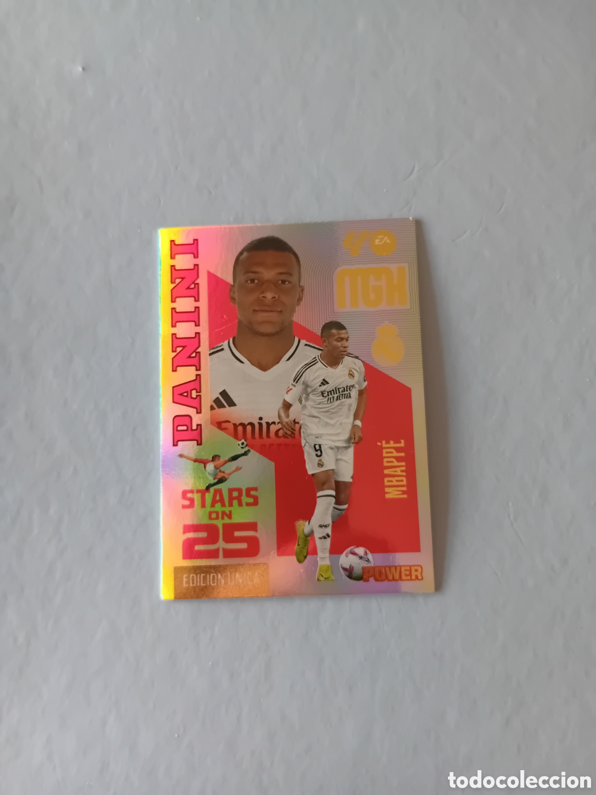 Cromos de Futebol: STARS ON 25 MBAPPE REAL MADRID POWER EDICION UNICA P 450 MEGACRACKS 26 27 2026 2027 PANINI