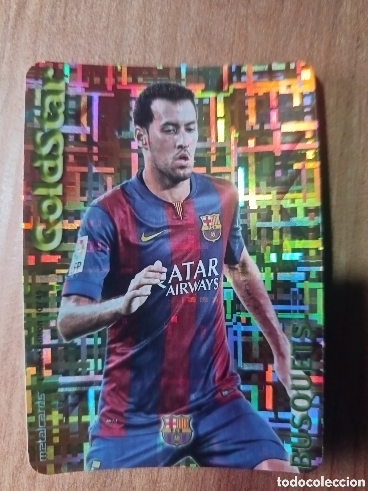 Cromos de f&uacute;tbol: Busquets GOLDSTAR Tetris MUNDICROMO LIGA 2014 2015