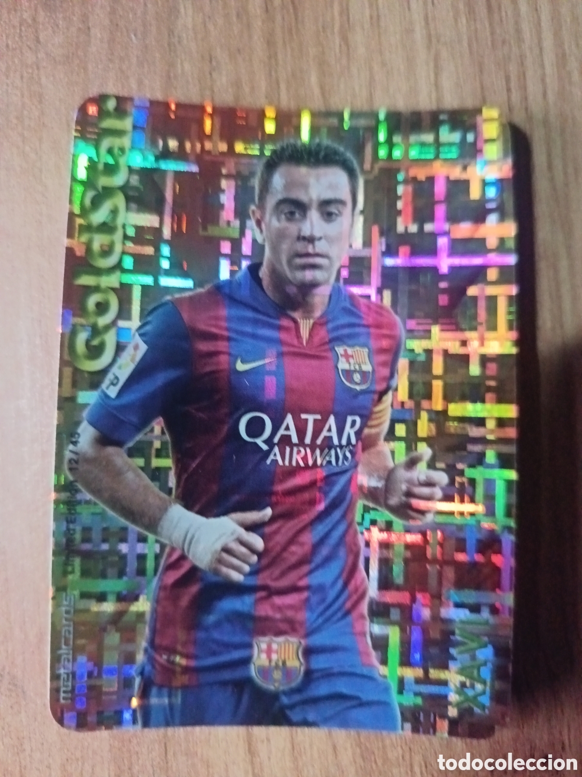 Cromos de f&uacute;tbol: Xavi GOLDSTAR Tetris MUNDICROMO LIGA 2014 2015
