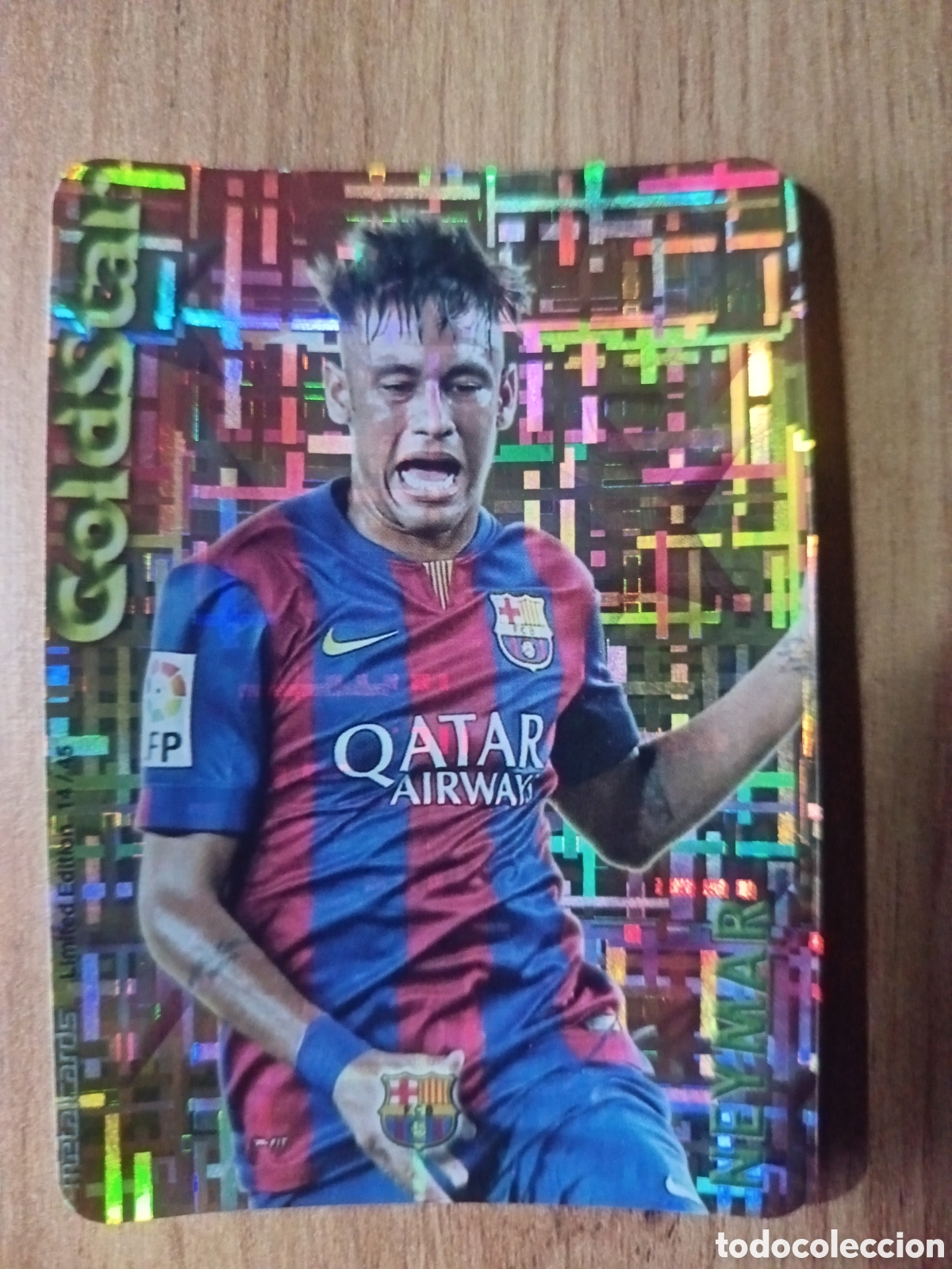 Cromos de f&uacute;tbol: Neymar GOLDSTAR Tetris MUNDICROMO LIGA 2014 2015