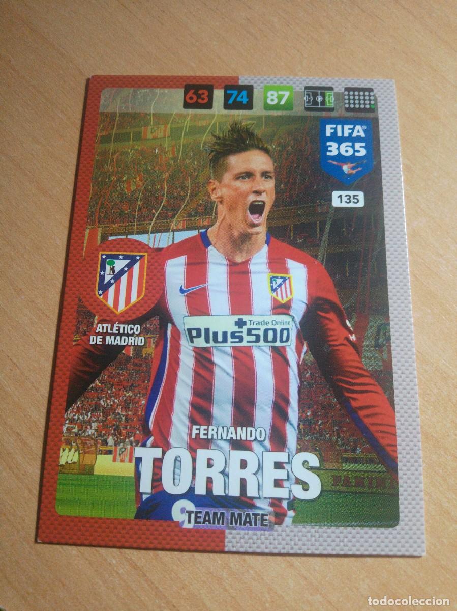 Cromos de f&uacute;tbol: 135 FERNANDO TORRES ATLETICO DE MADRID 2016 2017 ADRENALYN 365 PANINI 16 17