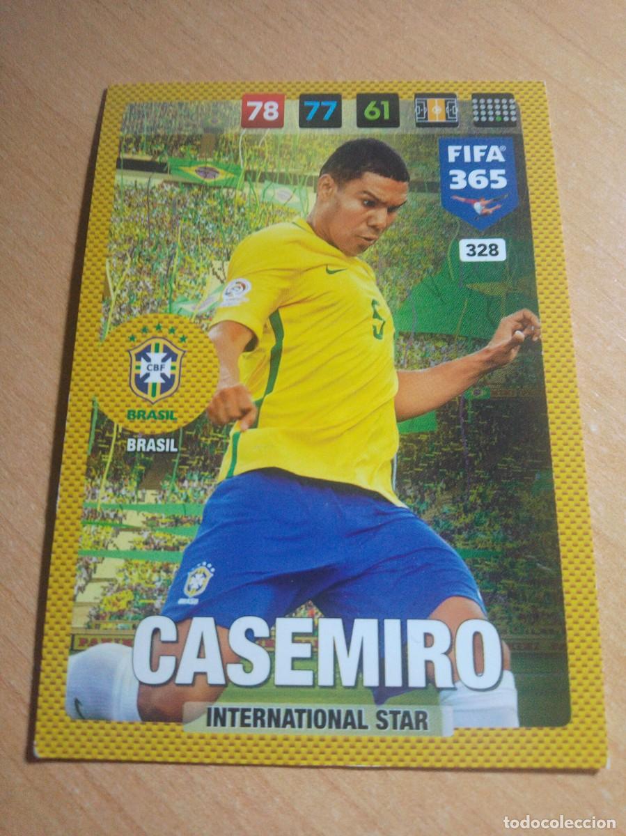 Cromos de f&uacute;tbol: 328 CASEMIRO INTERNATIONAL STAR BRASIL 2016 2017 ADRENALYN 365 PANINI 16 17