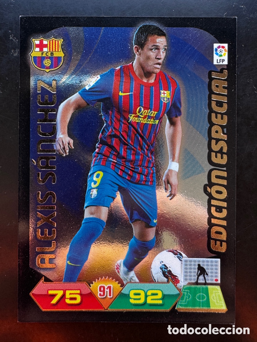 Cromos de f&uacute;tbol: Alexis Barcelona Edici&oacute;n Especial Adrenalyn 2011/12