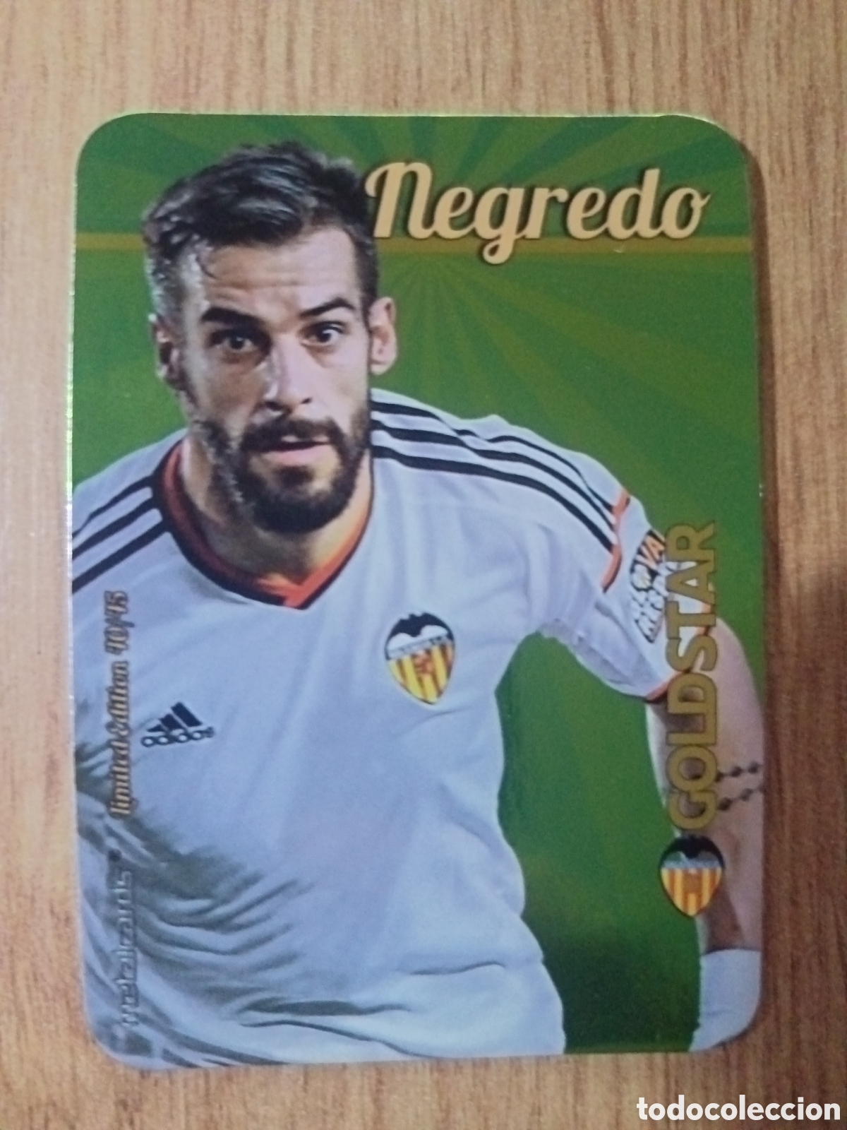 Cromos de Futebol: NEGREDO LIMITED GOLDSTAR BRILLO LISO F&Uacute;TBOL FICHAS LIGA 2015-2016 MUNDICROMO