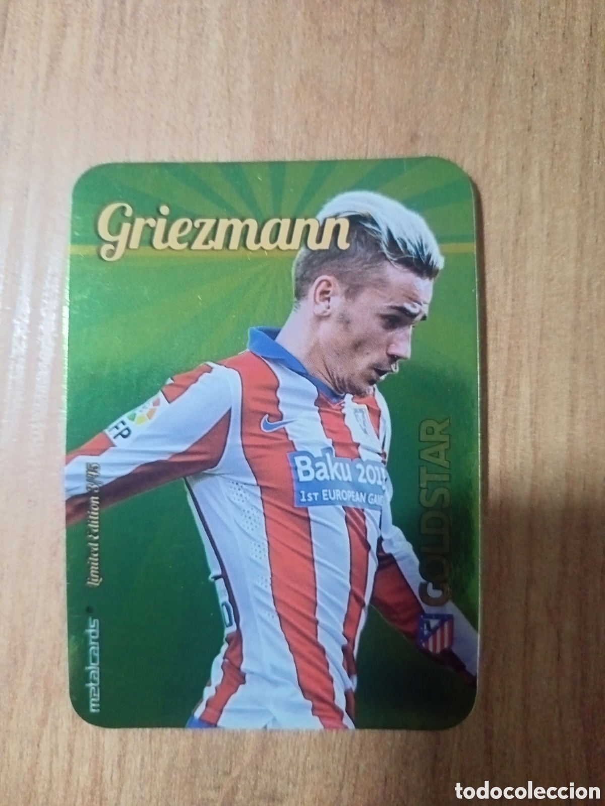 Cromos de f&uacute;tbol: Griezmann LIMITED GOLDSTAR BRILLO LISO F&Uacute;TBOL FICHAS LIGA 2015-2016 MUNDICROMO