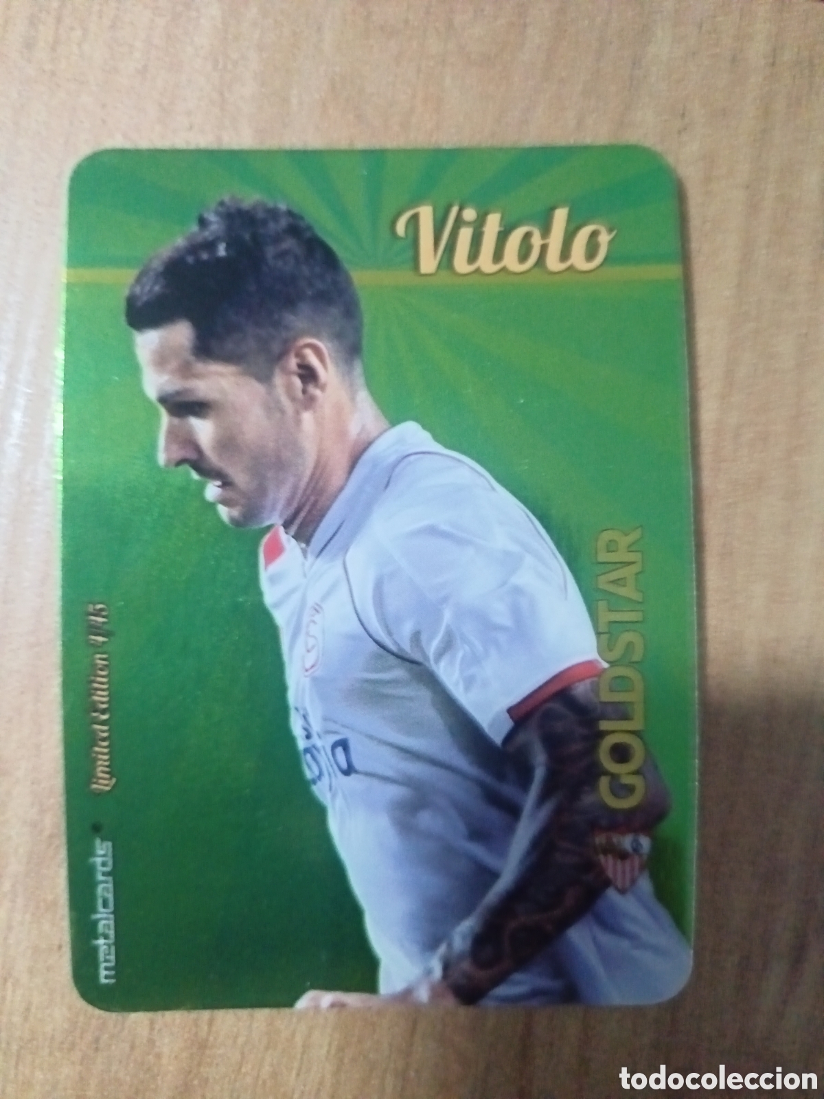 Cromos de f&uacute;tbol: Vitolo LIMITED GOLDSTAR BRILLO LISO F&Uacute;TBOL FICHAS LIGA 2015-2016 MUNDICROMO