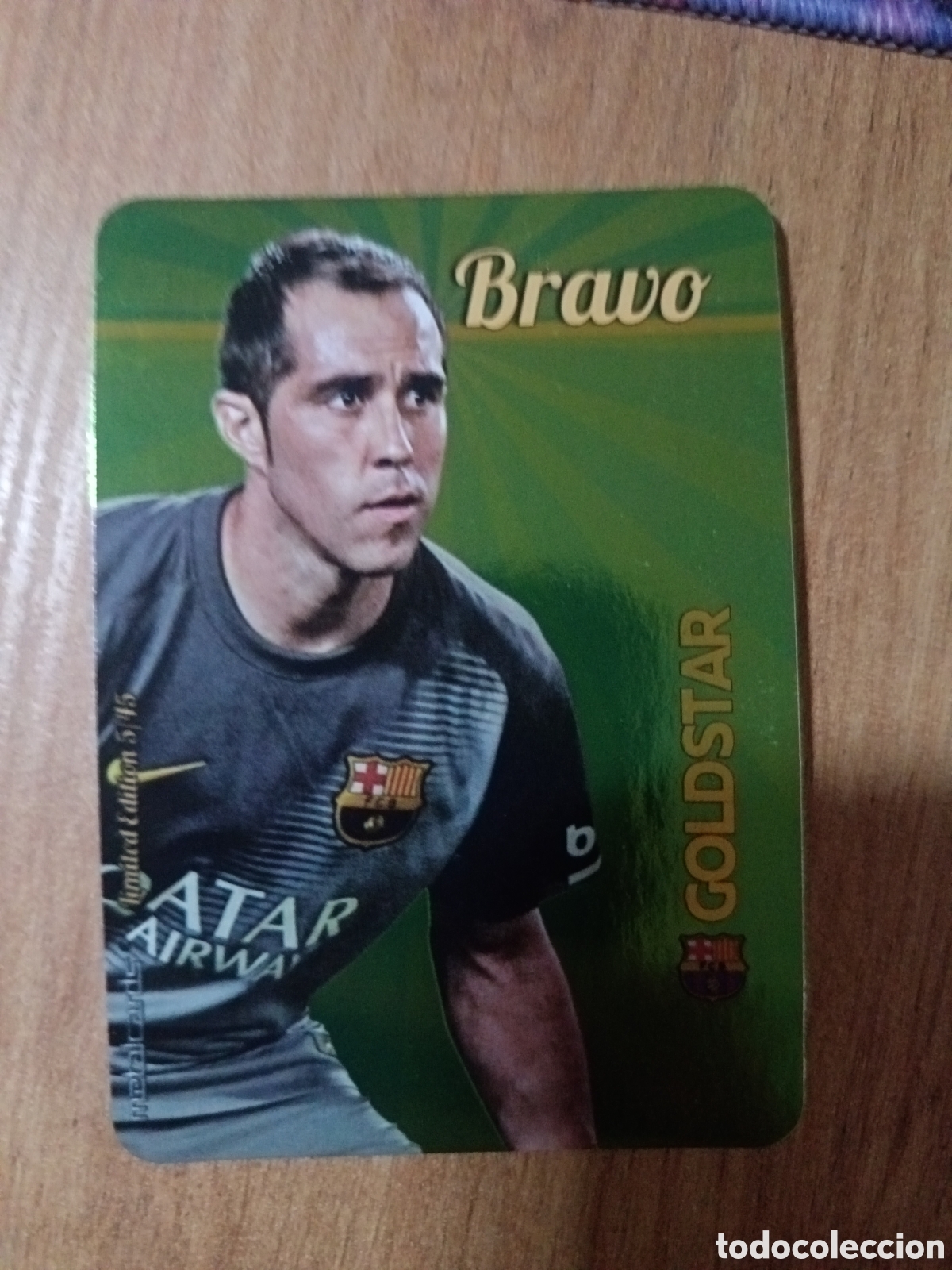 Cromos de f&uacute;tbol: Bravo LIMITED GOLDSTAR BRILLO LISO F&Uacute;TBOL FICHAS LIGA 2015-2016 MUNDICROMO