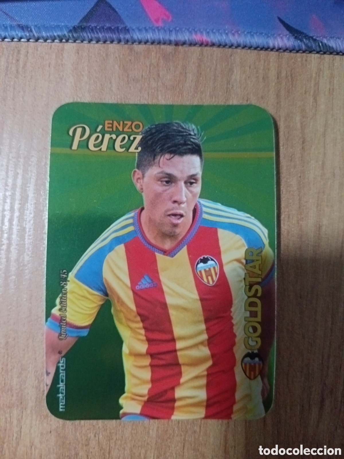 Cromos de f&uacute;tbol: Enzo P&eacute;rez LIMITED GOLDSTAR BRILLO LISO F&Uacute;TBOL FICHAS LIGA 2015-2016 MUNDICROMO