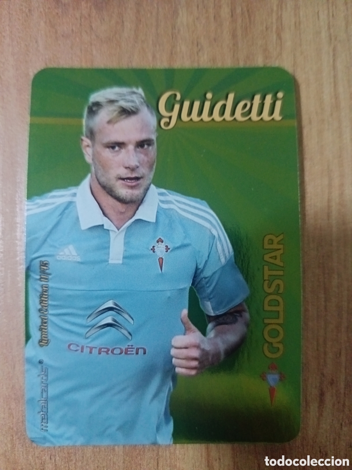 Figurine di Calcio: Guidelli LIMITED GOLDSTAR BRILLO LISO F&Uacute;TBOL FICHAS LIGA 2015-2016 MUNDICROMO