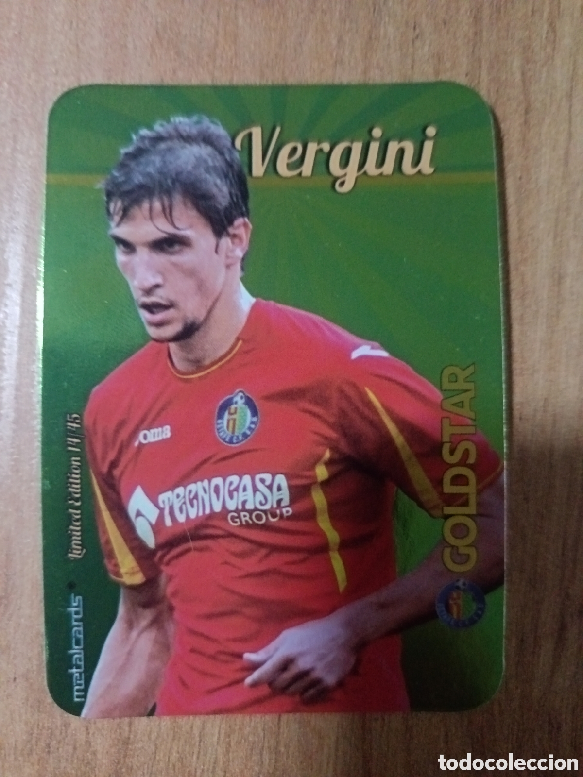Football Stickers: Vergini LIMITED GOLDSTAR BRILLO LISO F&Uacute;TBOL FICHAS LIGA 2015-2016 MUNDICROMO