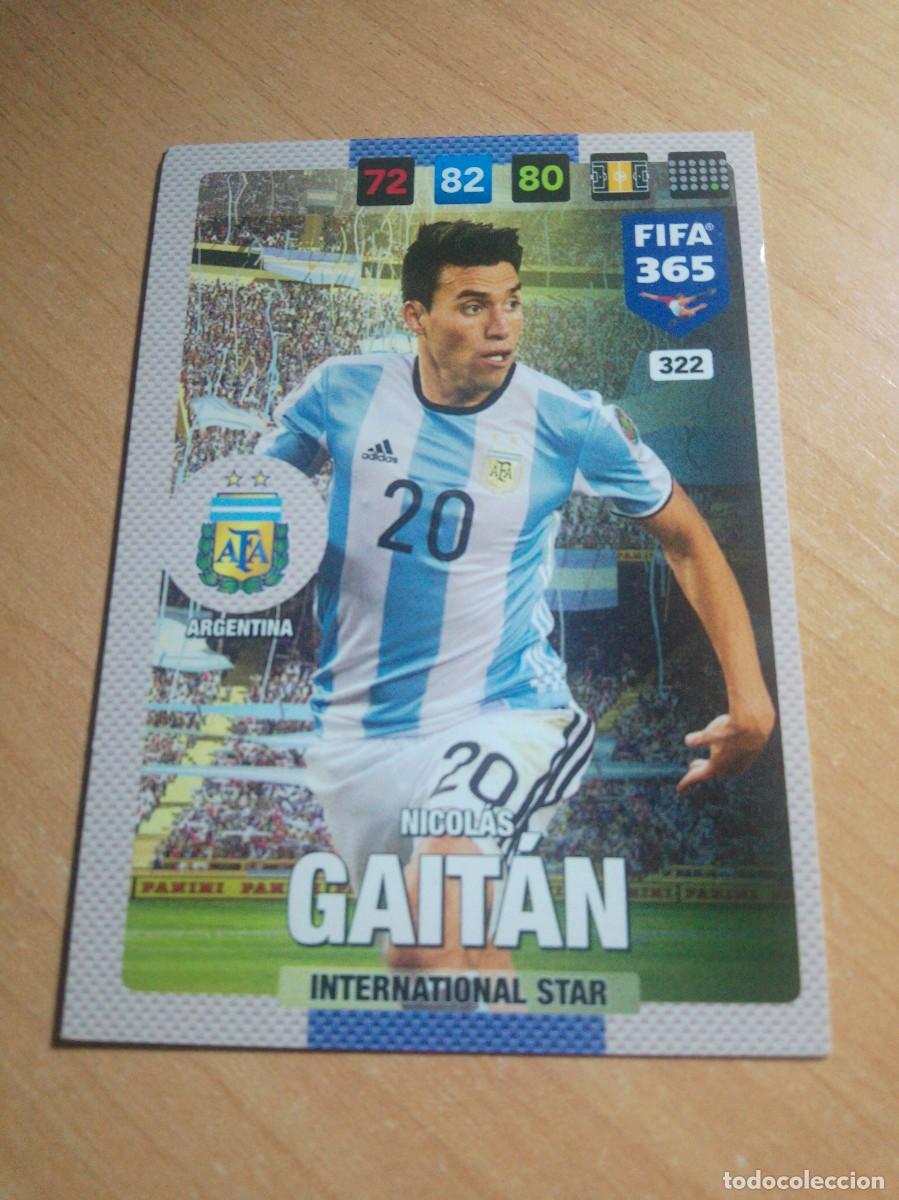 Cartes &agrave; collectionner de Football: 322 GAITAN ARGENTINA INTERNATIONAL STAR 2016 2017 ADRENALYN 365 PANINI 16 17