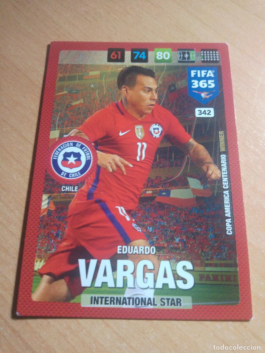 Cromos de f&uacute;tbol: 342 VARGAS CHILE INTERNATIONAL STAR 2016 2017 ADRENALYN 365 PANINI 16 17