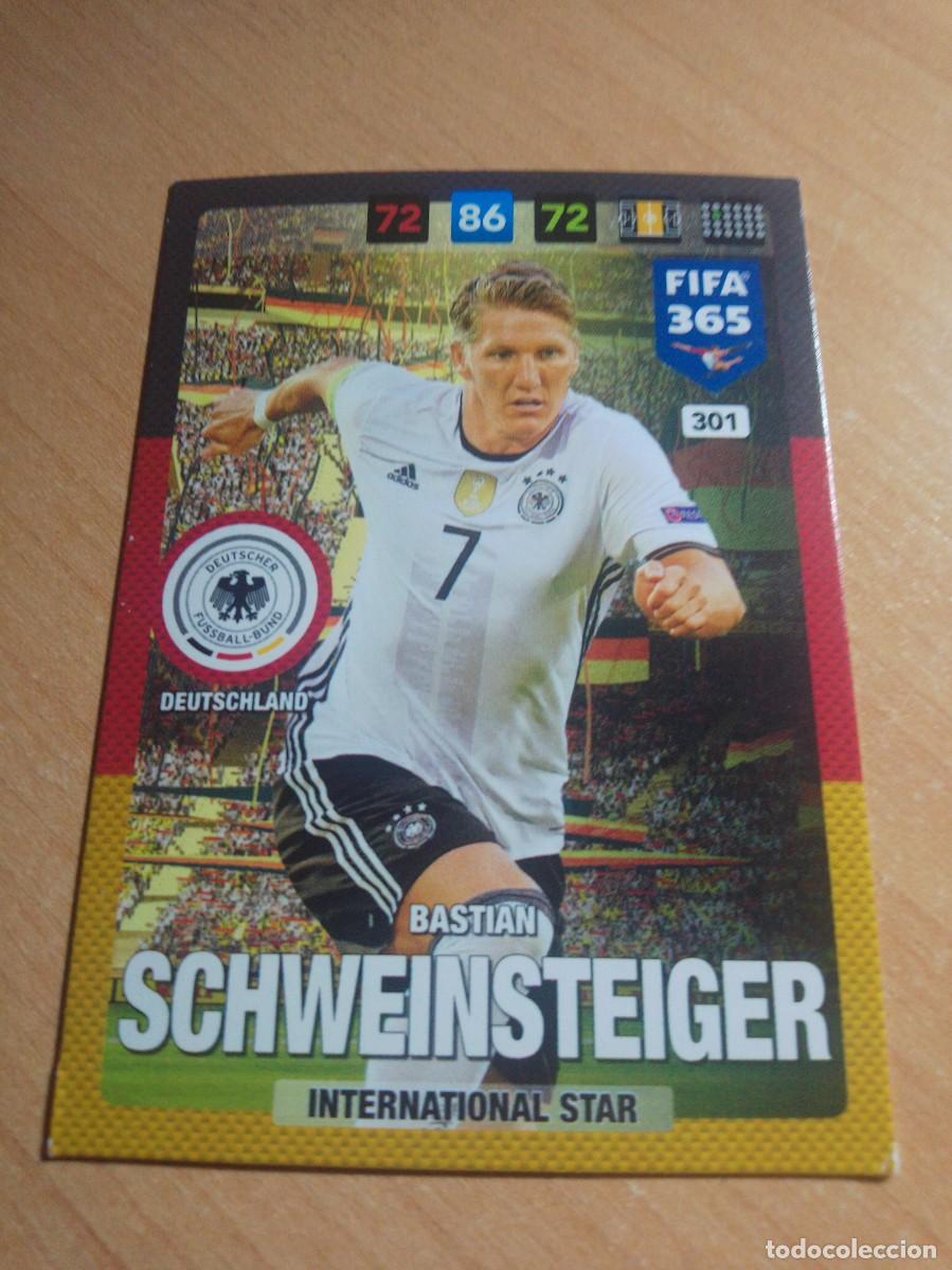 Cromos de f&uacute;tbol: 301 SCHWEINSTEIGER ALEMANIA INTERNATIONAL STAR 2016 2017 ADRENALYN 365 PANINI 16 17