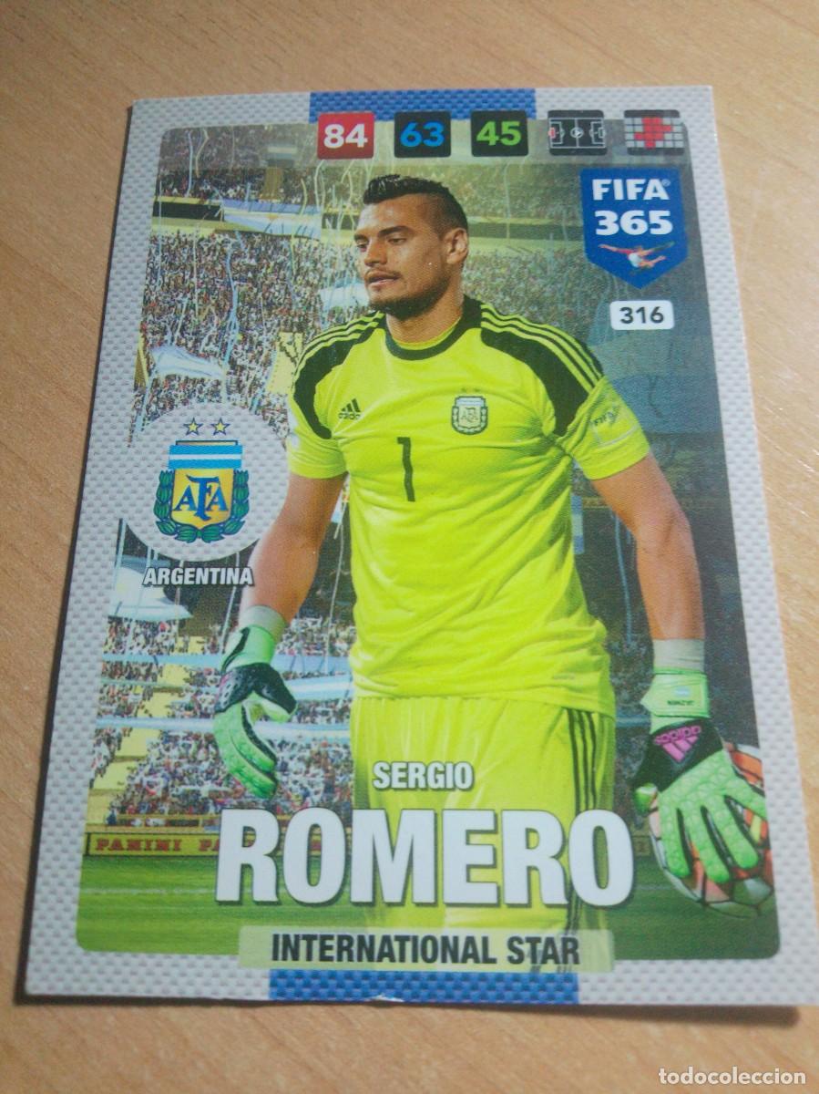 Cromos de f&uacute;tbol: 316 ROMERO ARGENTINA INTERNATIONAL STAR 2016 2017 ADRENALYN 365 PANINI 16 17