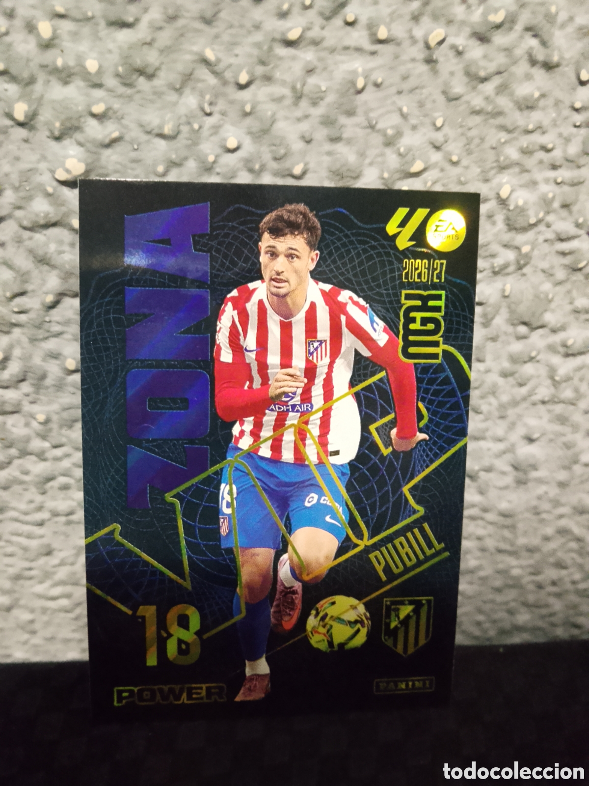 Cromos de f&uacute;tbol: Pubill 404p Atl&eacute;tico De Madrid Zona VIP Power megacracks 26/27 2026 2027