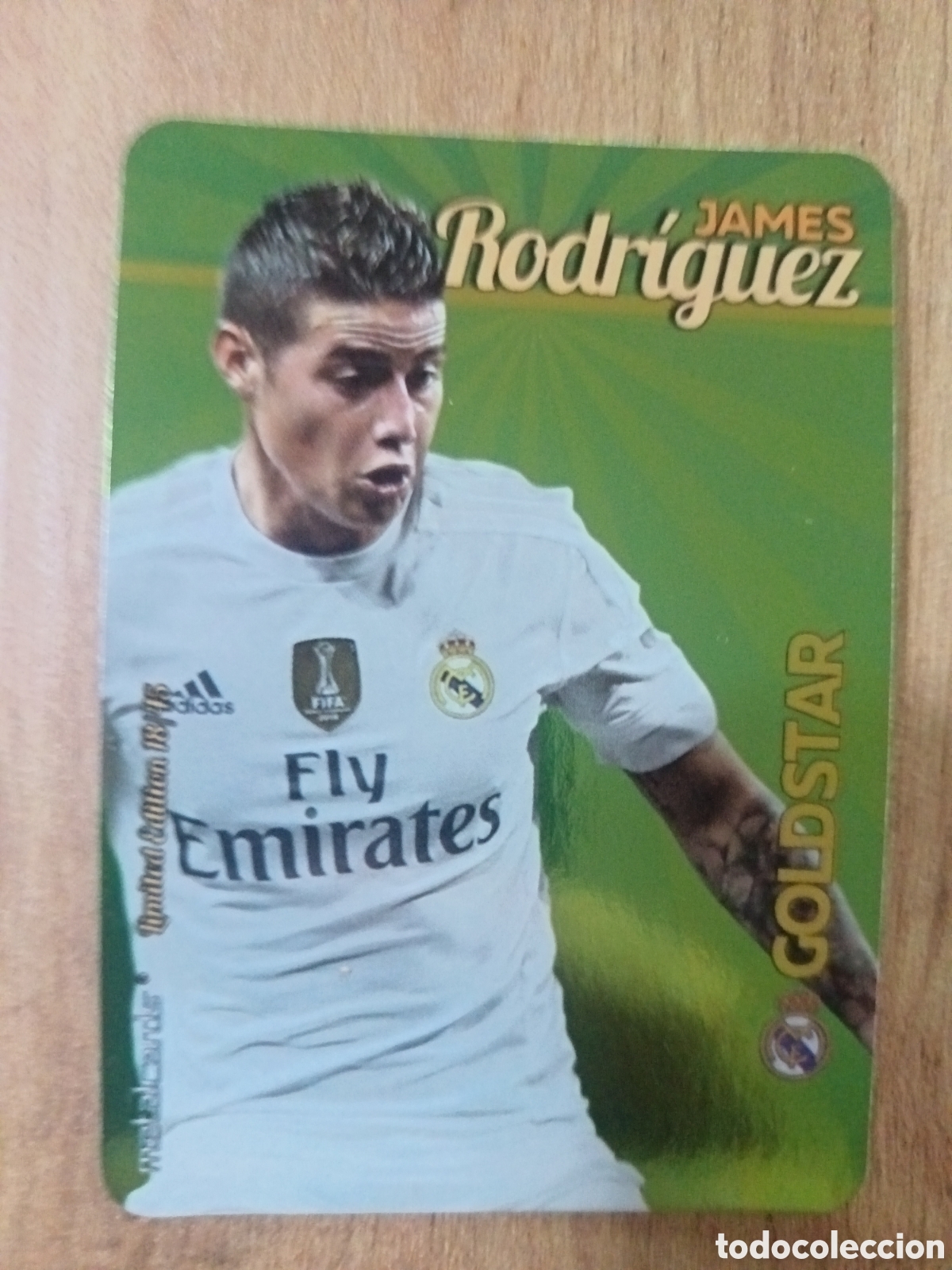 Cromos de f&uacute;tbol: James LIMITED GOLDSTAR BRILLO LISO F&Uacute;TBOL FICHAS LIGA 2015-2016 MUNDICROMO