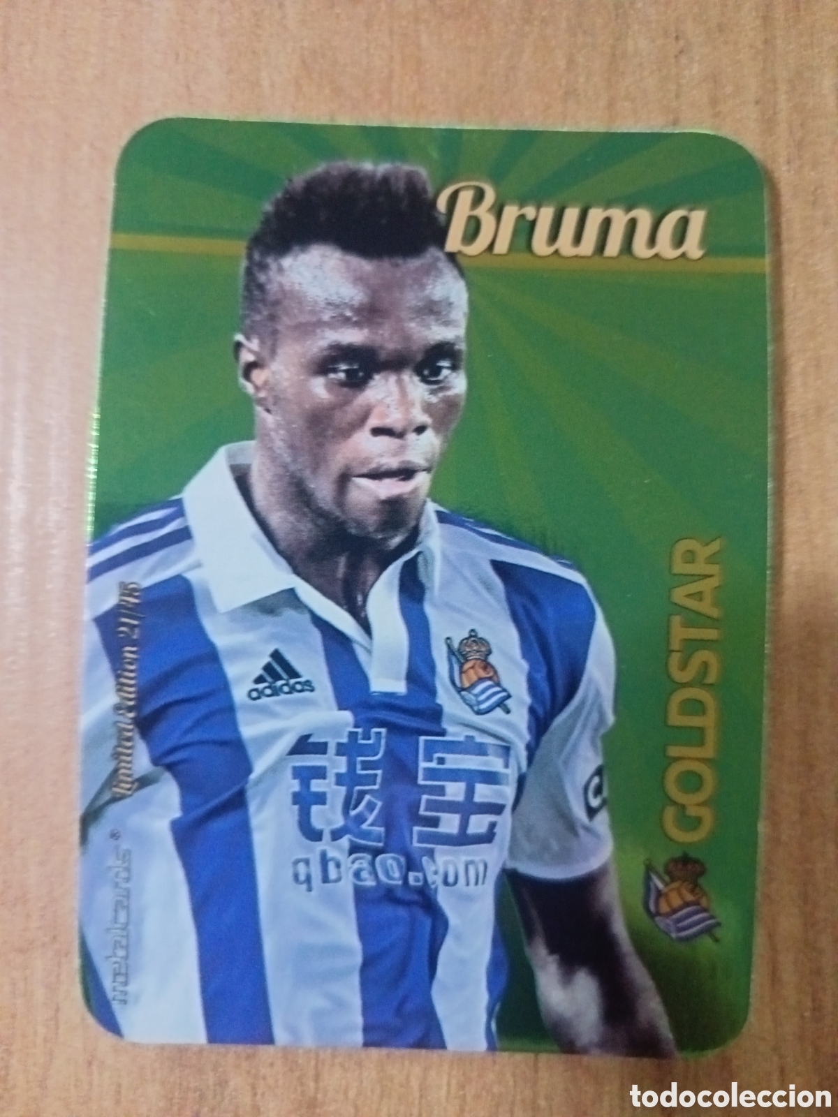 Cromos de f&uacute;tbol: Bruna LIMITED GOLDSTAR BRILLO LISO F&Uacute;TBOL FICHAS LIGA 2015-2016 MUNDICROMO