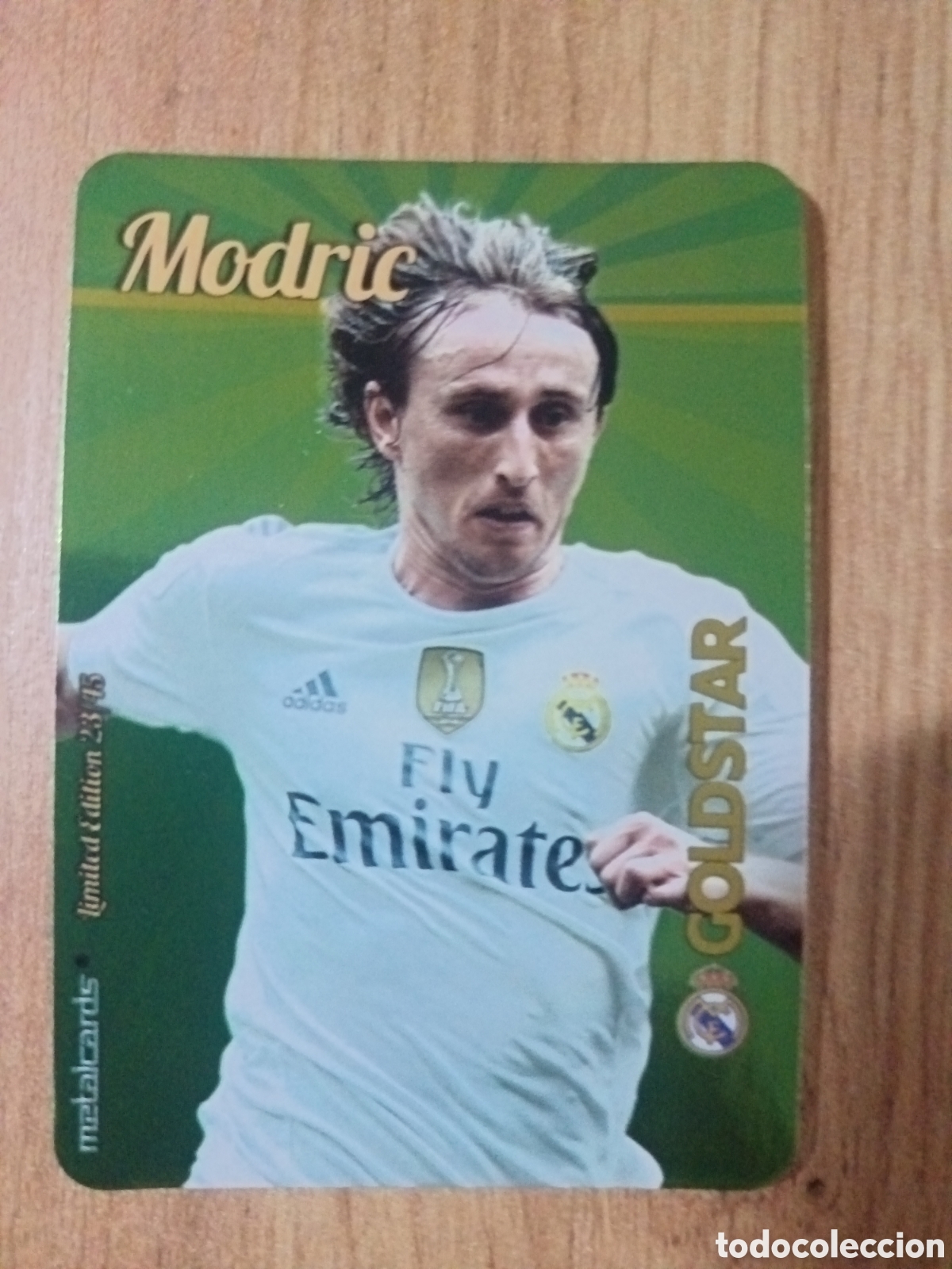 Cromos de f&uacute;tbol: Modric LIMITED GOLDSTAR BRILLO LISO F&Uacute;TBOL FICHAS LIGA 2015-2016 MUNDICROMO