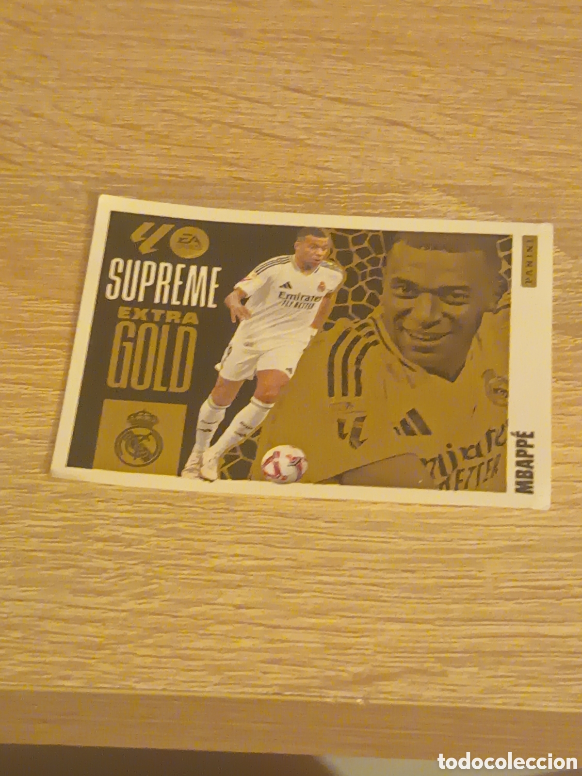 Cromos de f&uacute;tbol: Mbapp&eacute; supreme extra gold 2025-26