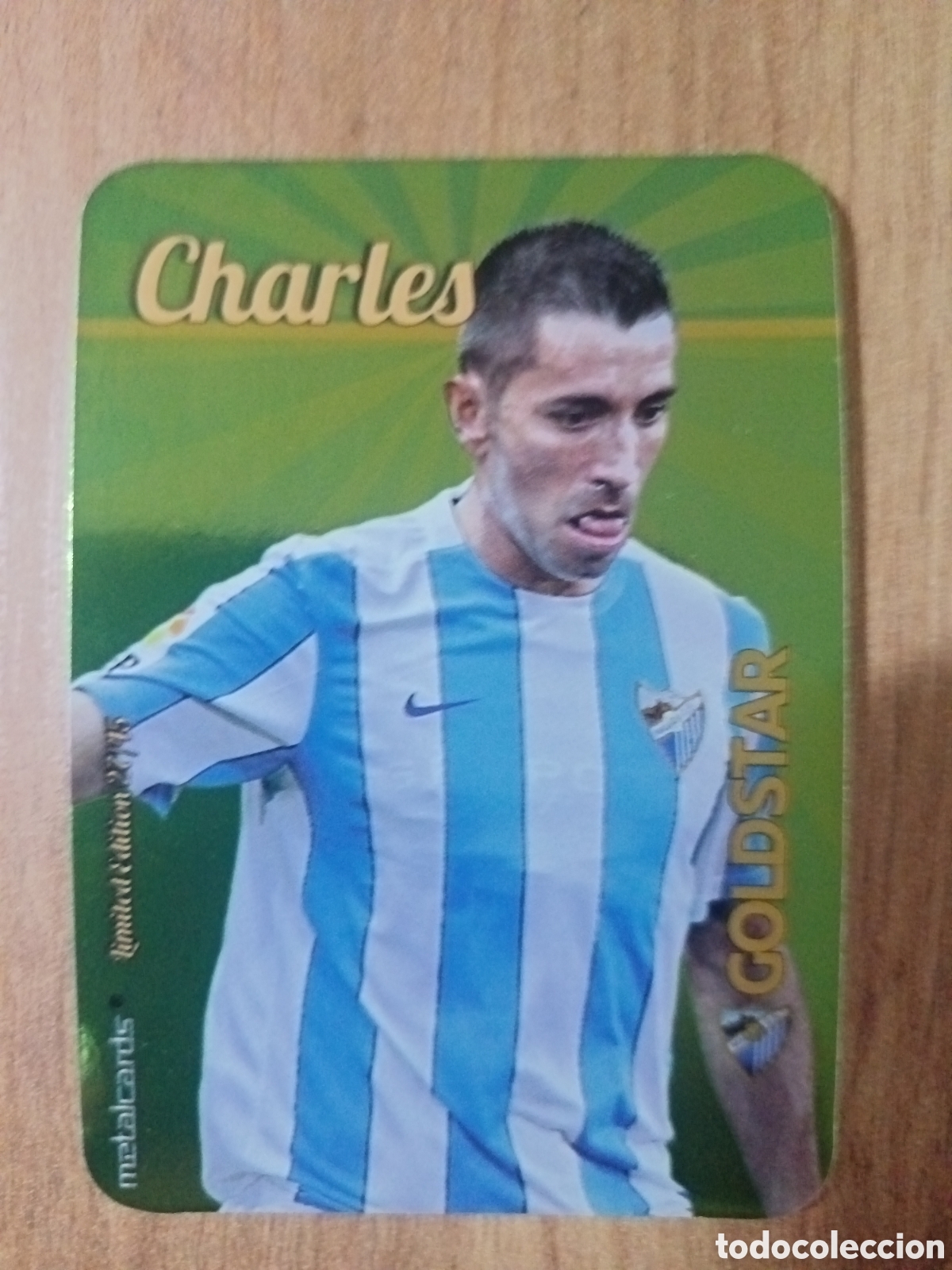 Cromos de f&uacute;tbol: Charles LIMITED GOLDSTAR BRILLO LISO F&Uacute;TBOL FICHAS LIGA 2015-2016 MUNDICROMO