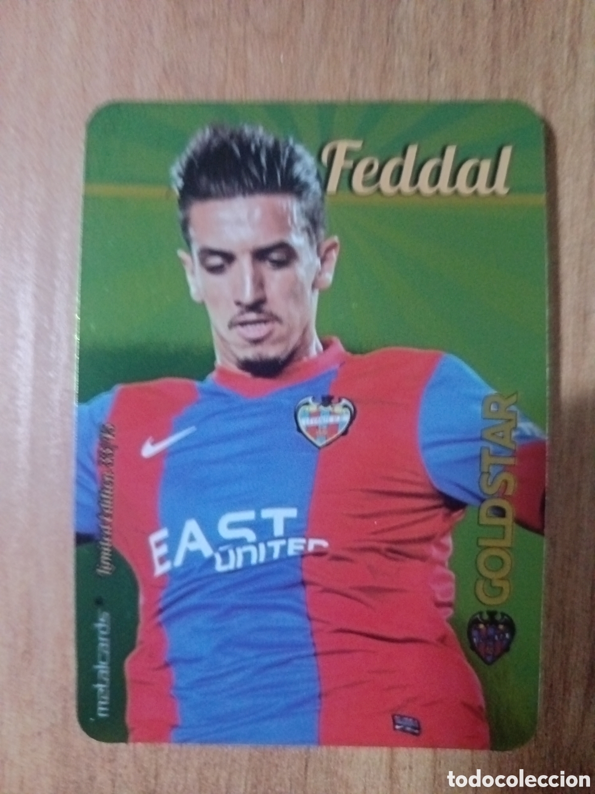 Cromos de f&uacute;tbol: Feddal LIMITED GOLDSTAR BRILLO LISO F&Uacute;TBOL FICHAS LIGA 2015-2016 MUNDICROMO