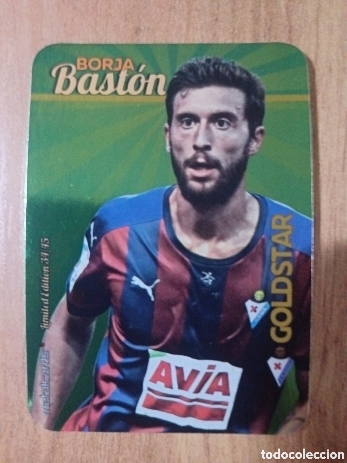 Cromos de f&uacute;tbol: Bast&oacute;n LIMITED GOLDSTAR BRILLO LISO F&Uacute;TBOL FICHAS LIGA 2015-2016 MUNDICROMO
