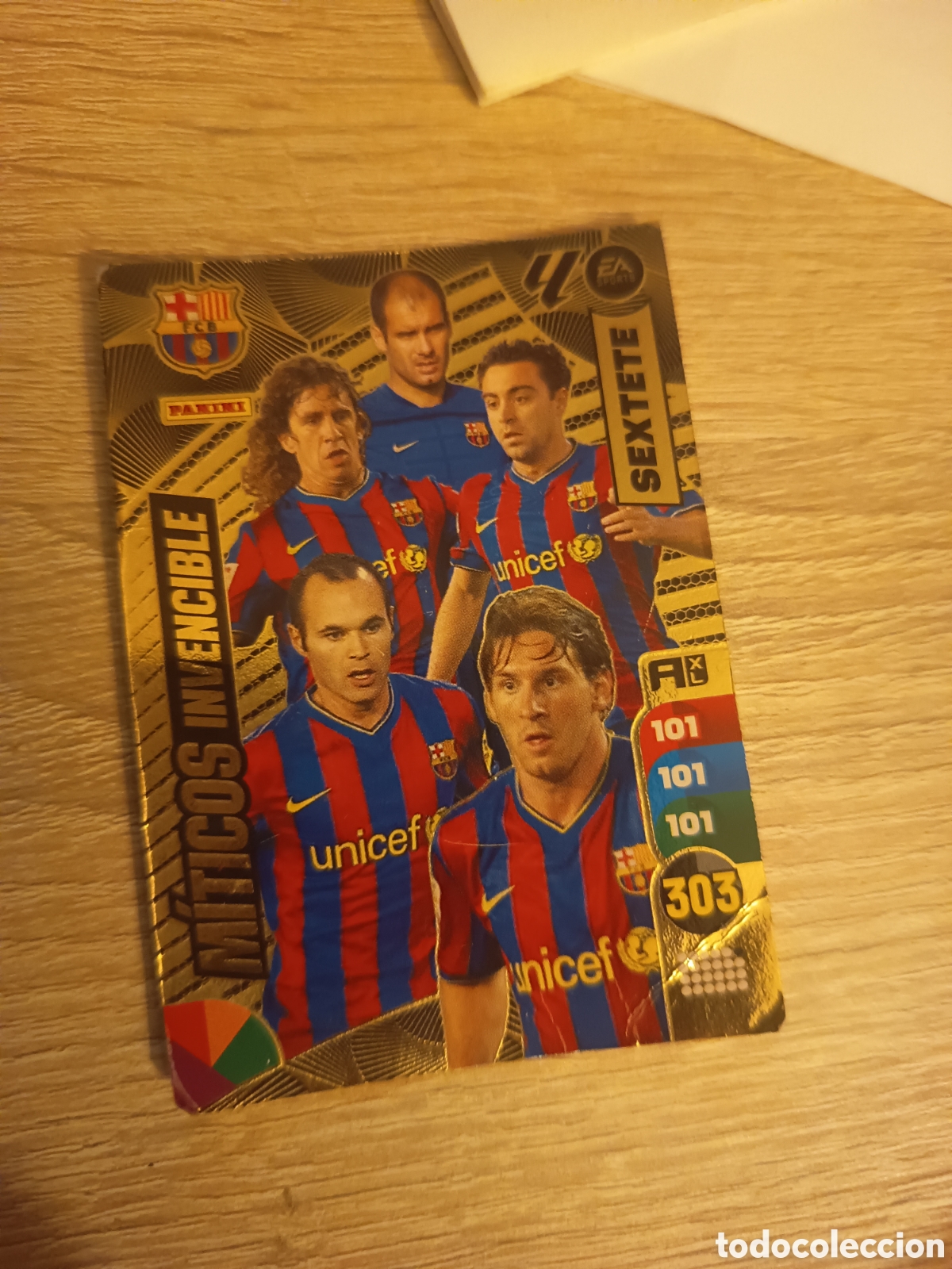 Cromos de f&uacute;tbol: M&iacute;ticos invencible sextete bar&ccedil;a 2024-25