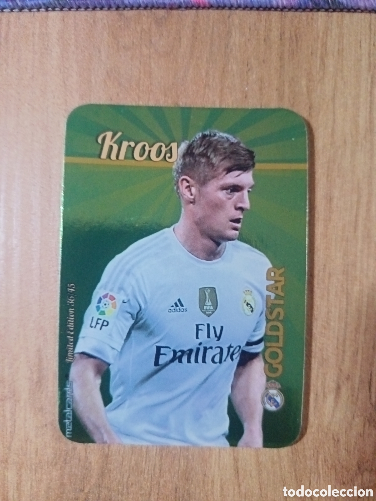 Cromos de f&uacute;tbol: Kroos LIMITED GOLDSTAR BRILLO LISO F&Uacute;TBOL FICHAS LIGA 2015-2016 MUNDICROMO