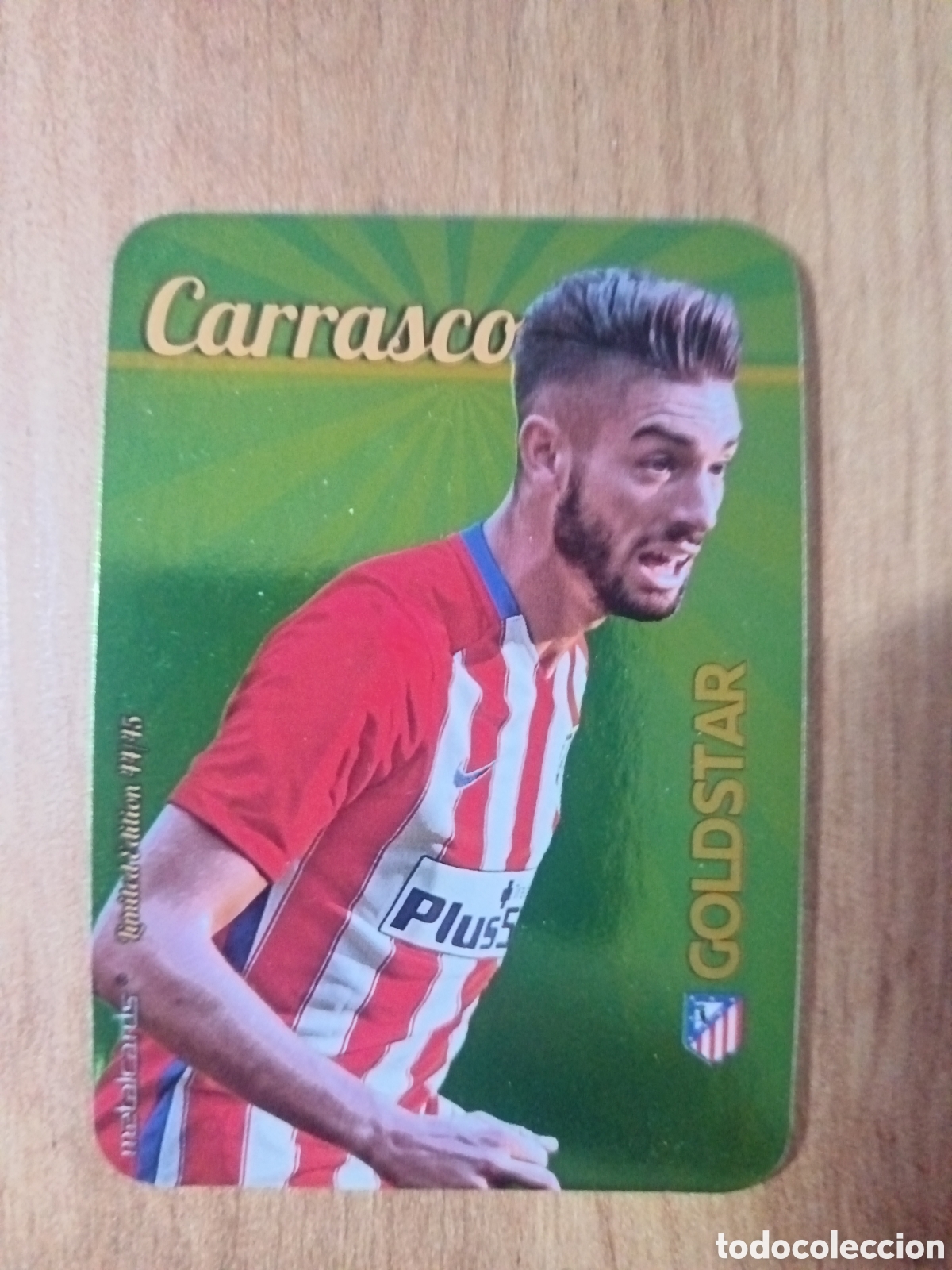 Cromos de f&uacute;tbol: Carrasco LIMITED GOLDSTAR BRILLO LISO F&Uacute;TBOL FICHAS LIGA 2015-2016 MUNDICROMO