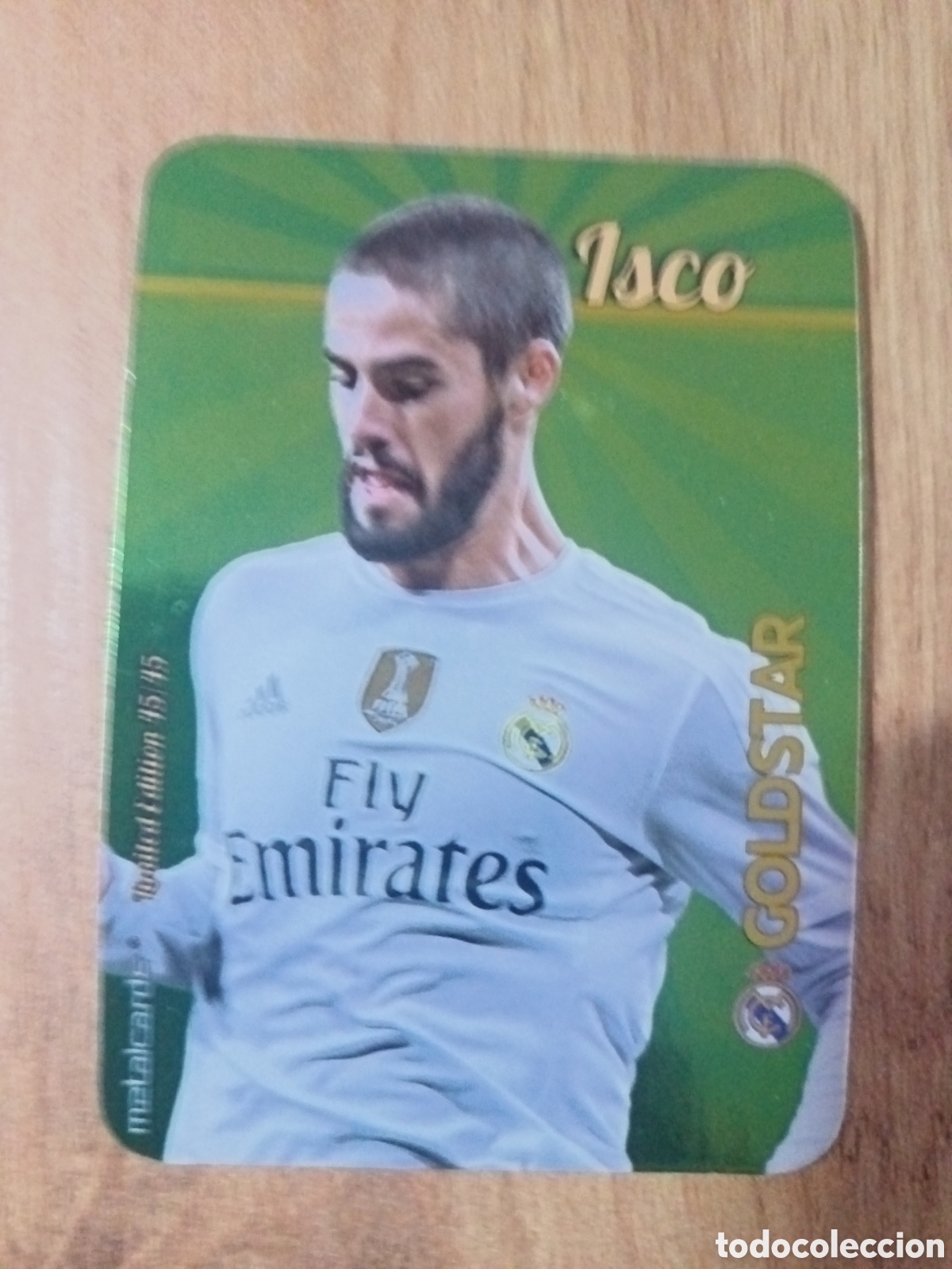Cromos de f&uacute;tbol: Isco LIMITED GOLDSTAR BRILLO LISO F&Uacute;TBOL FICHAS LIGA 2015-2016 MUNDICROMO