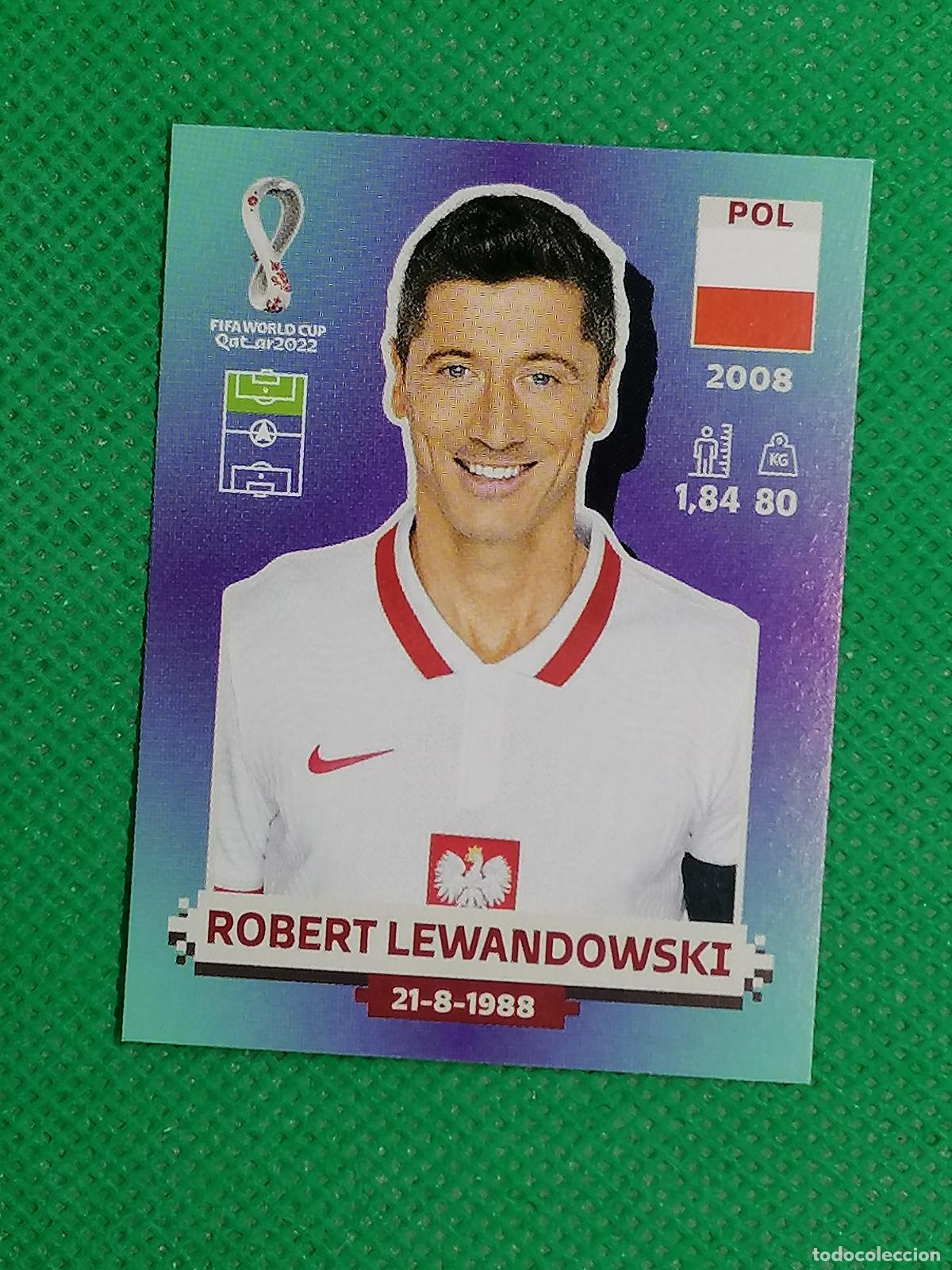Football Stickers: POL 17 POL17 ROBERT LEWANDOWSKI POLONIA ⚽ PANINI MUNDIAL WORLD CUP QATAR 2022 STICKER ⚽