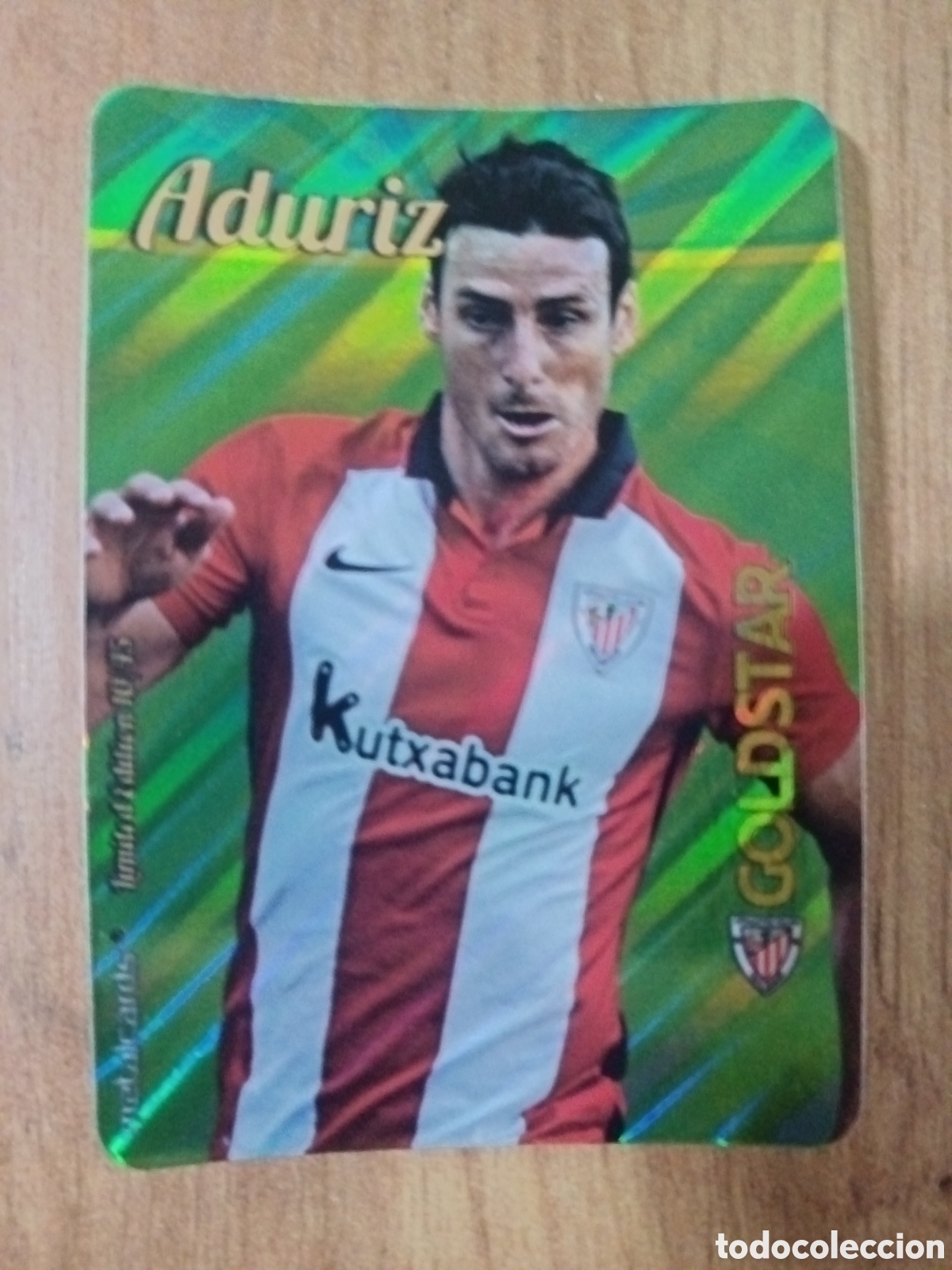 Cromos de Futebol: Aduriz LIMITED GOLDSTAR RAYAS FICHAS LIGA 2015-2016 MUNDICROMO