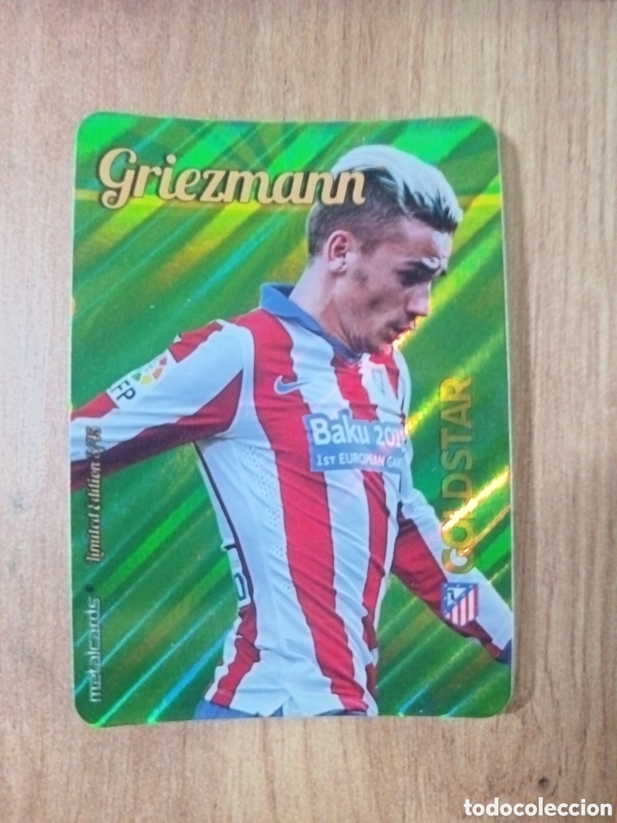 Cromos de Futebol: Griezmann LIMITED GOLDSTAR BRILLO Dorado F&Uacute;TBOL FICHAS LIGA 2015-2016 MUNDICROMO