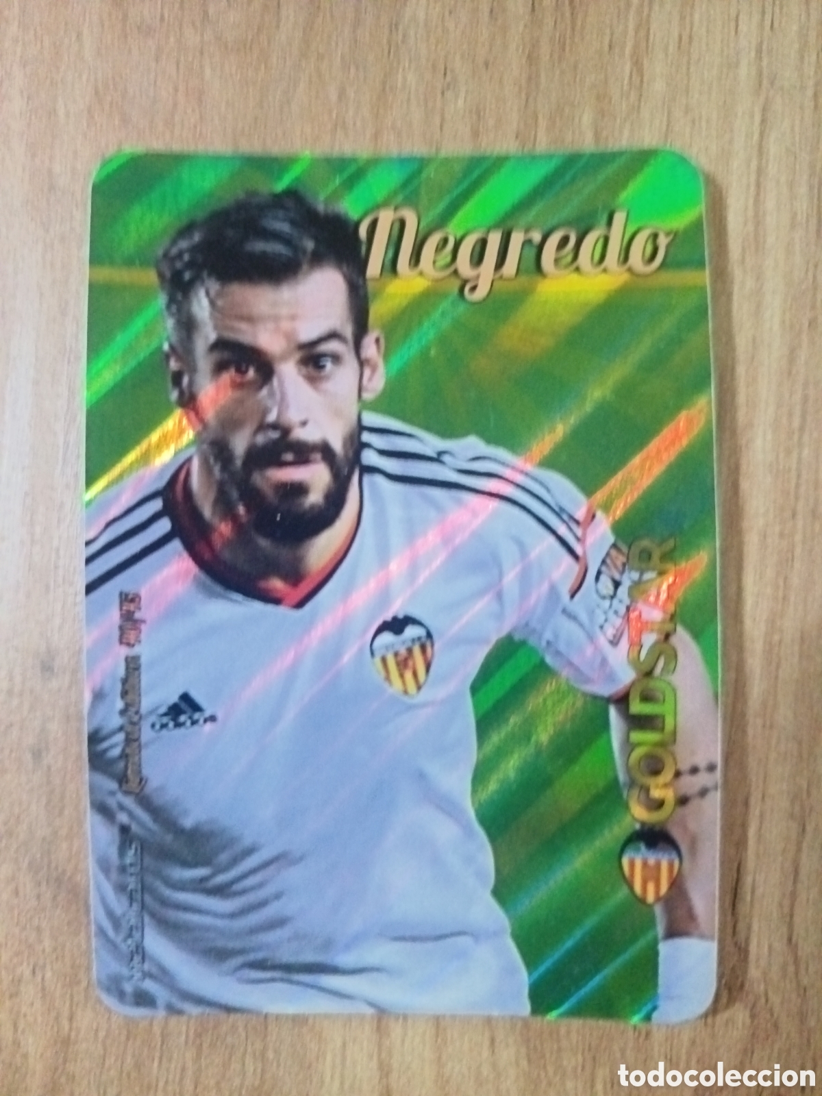 Cromos de Futebol: Negredo LIMITED GOLDSTAR BRILLO Dorado F&Uacute;TBOL FICHAS LIGA 2015-2016 MUNDICROMO