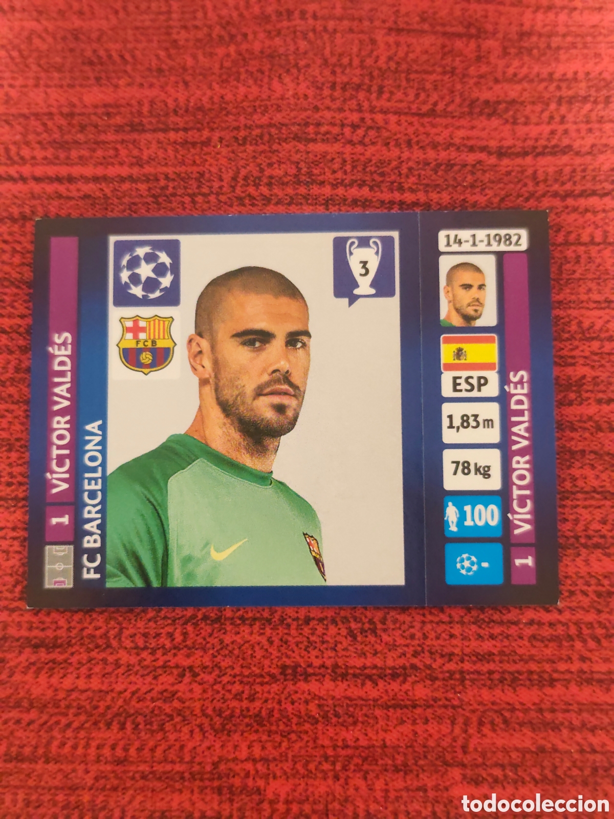 Cromos de f&uacute;tbol: 545 V&Iacute;CTOR VALD&Eacute;S FC BARCELONA UCL UEFA CHAMPIONS LEAGUE 2013 2014 PANINI