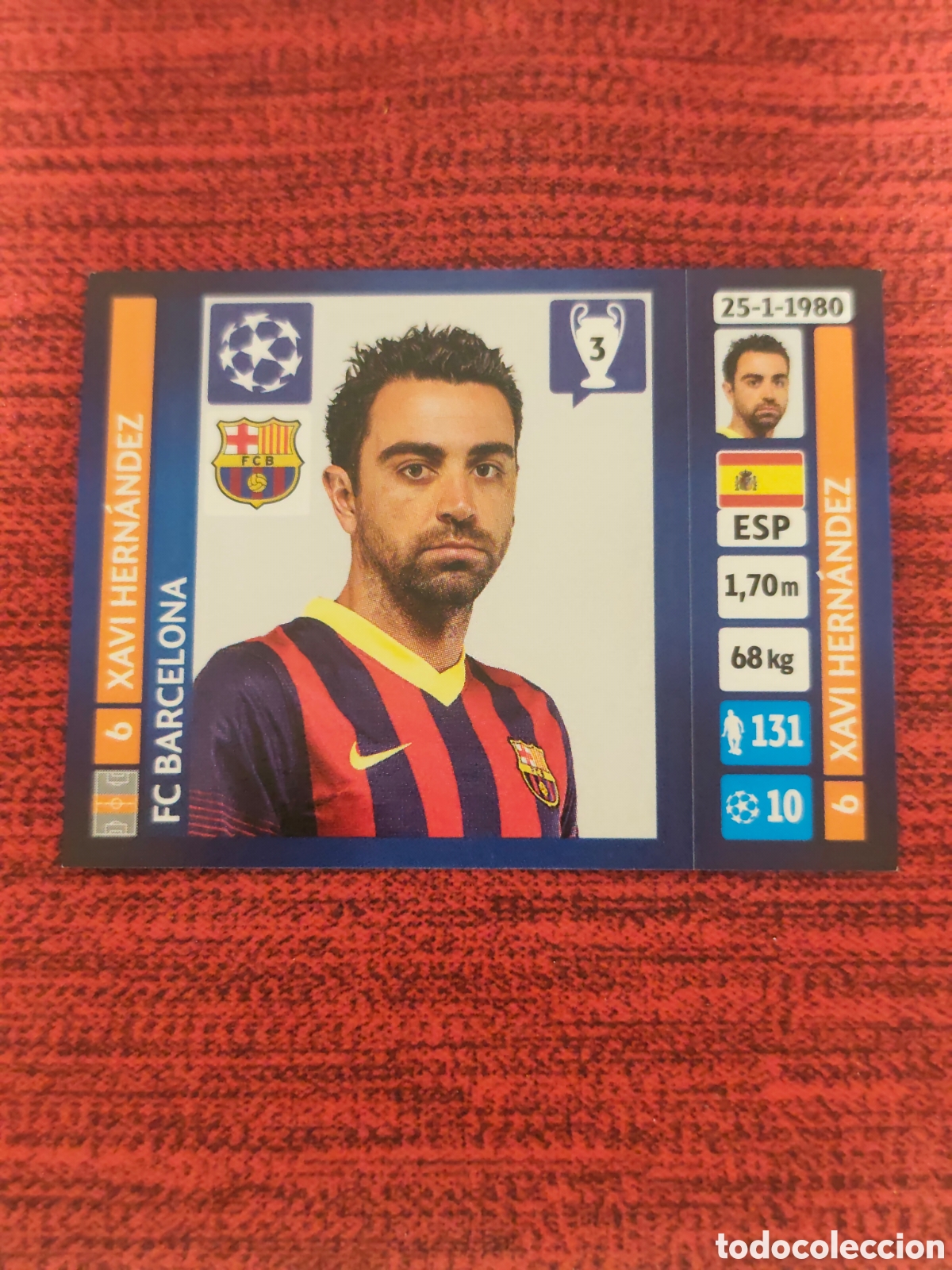 Cromos de f&uacute;tbol: 550 XAVI FC BARCELONA UCL UEFA CHAMPIONS LEAGUE 2013 2014 PANINI