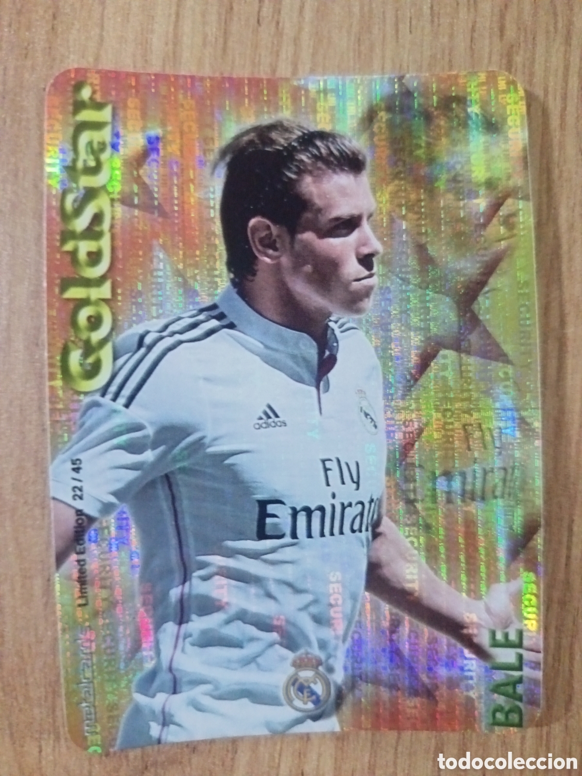 Cromos de f&uacute;tbol: Bale GOLDSTAR SECURITY MUNDICROMO LIGA 2014 2015