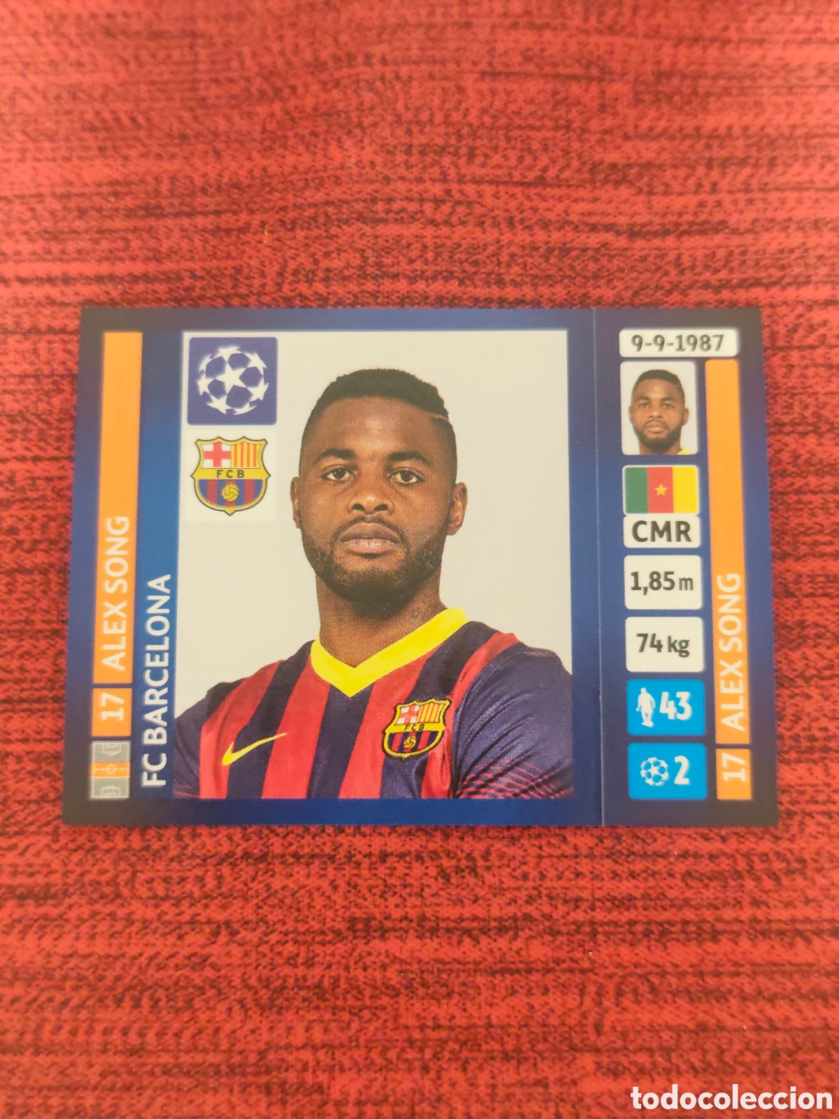 Cromos de f&uacute;tbol: 558 SONG FC BARCELONA UCL UEFA CHAMPIONS LEAGUE 2013 2014 PANINI